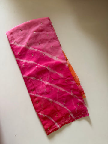 Lehriya delicate handwork saree