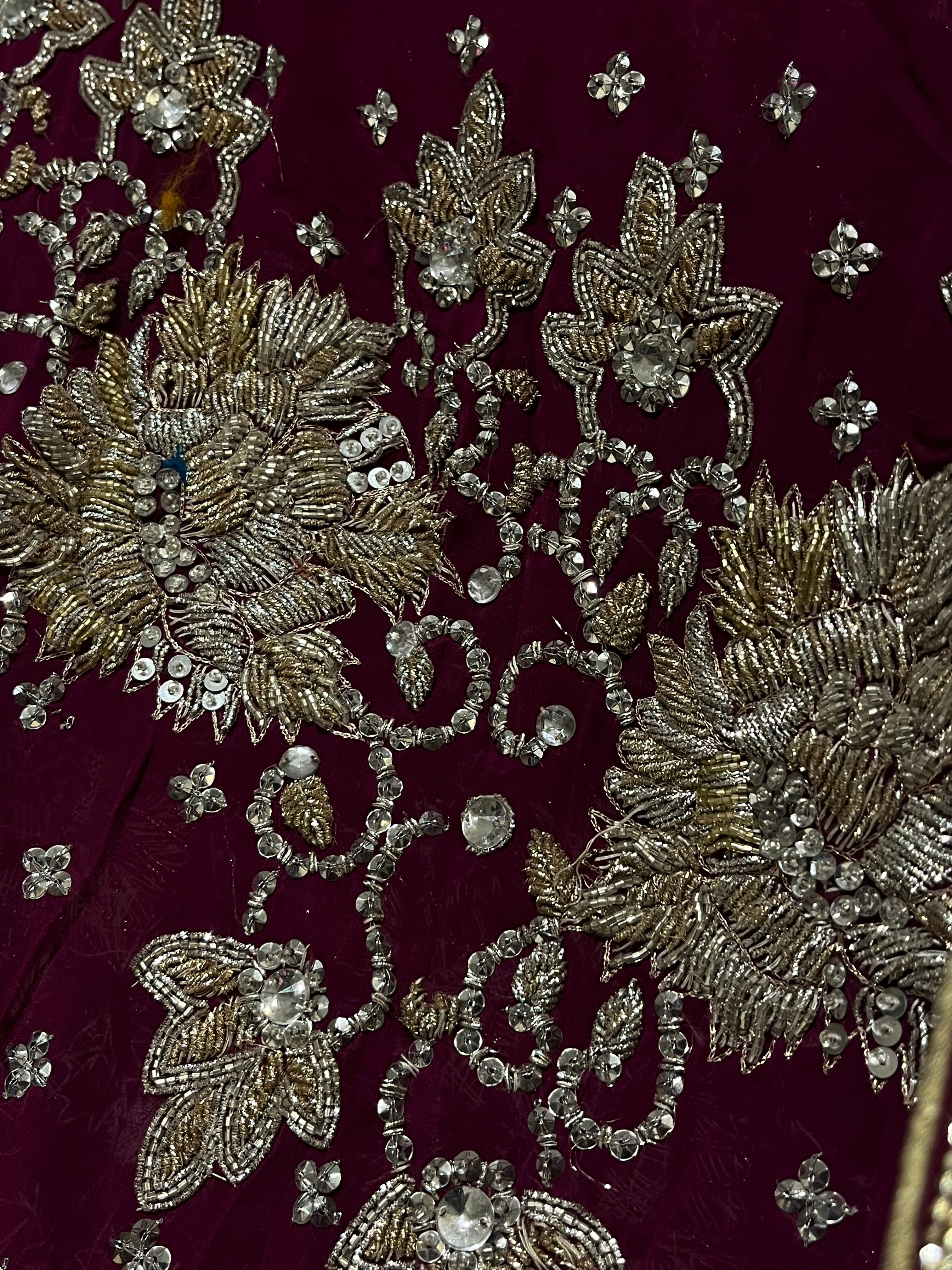 Plum Zardozi Lehenga Set