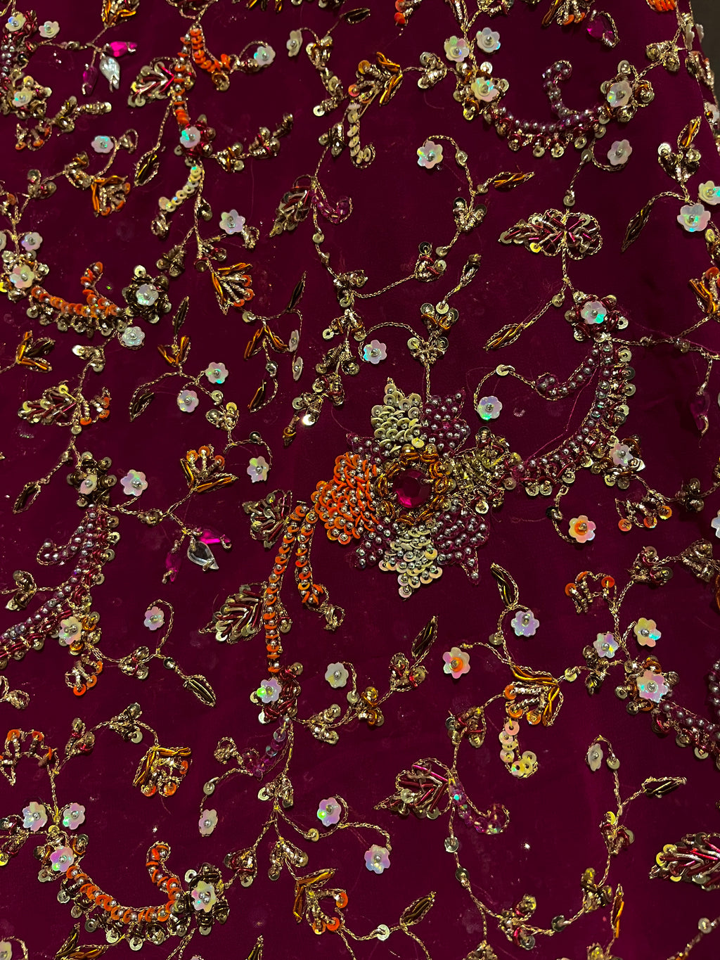 Bridal Magenta Jaipuri Lehenga Set