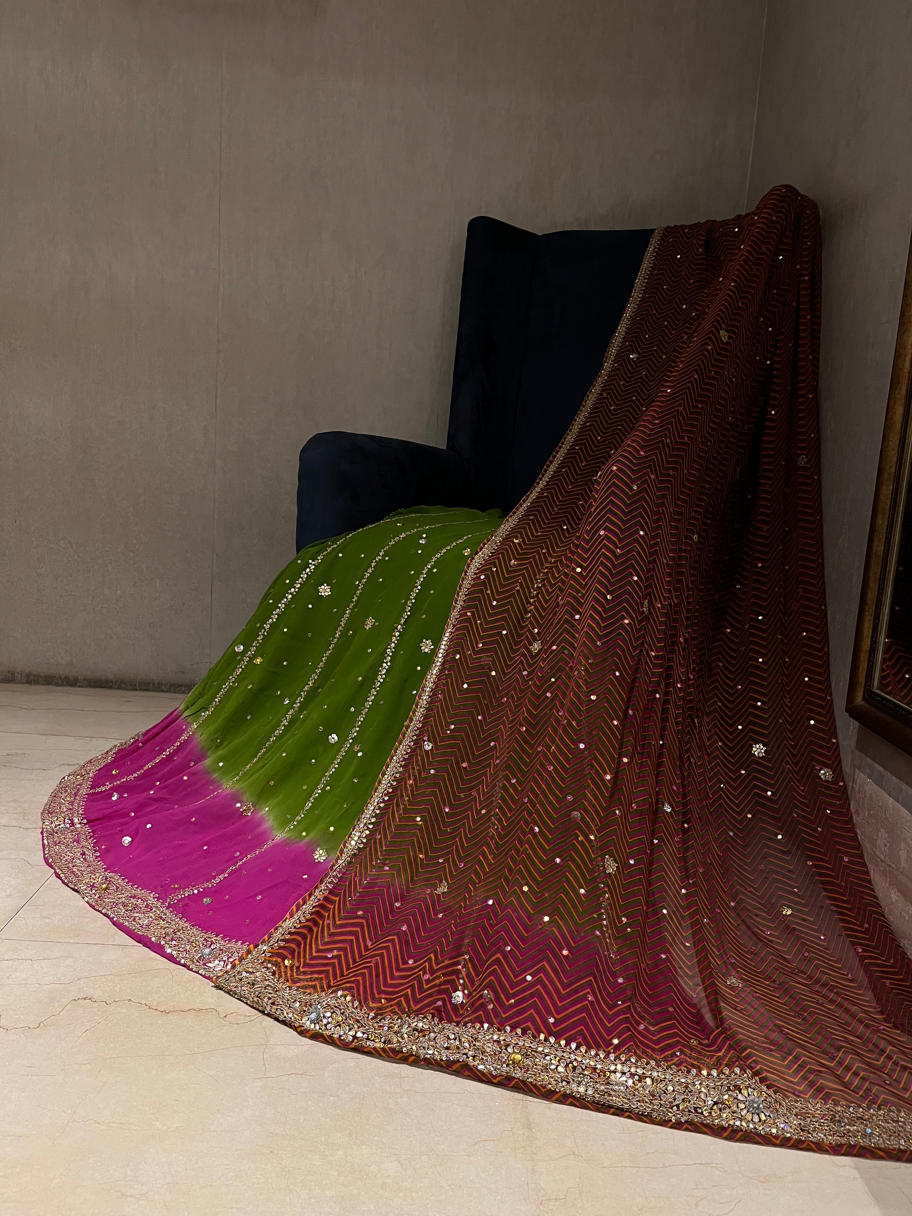 Multi Coloured Lehenga Set