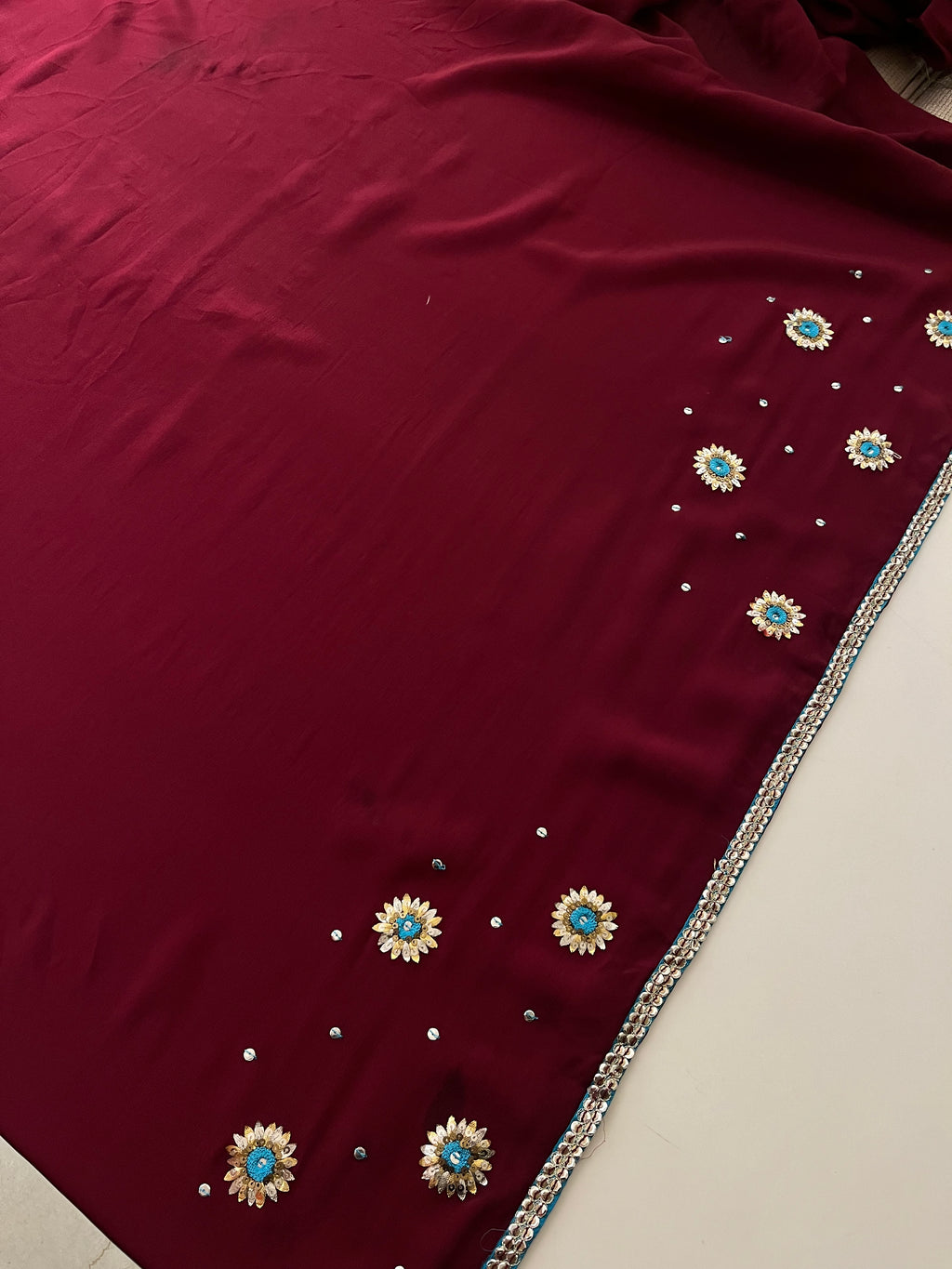 Elegant Wine Red Saree