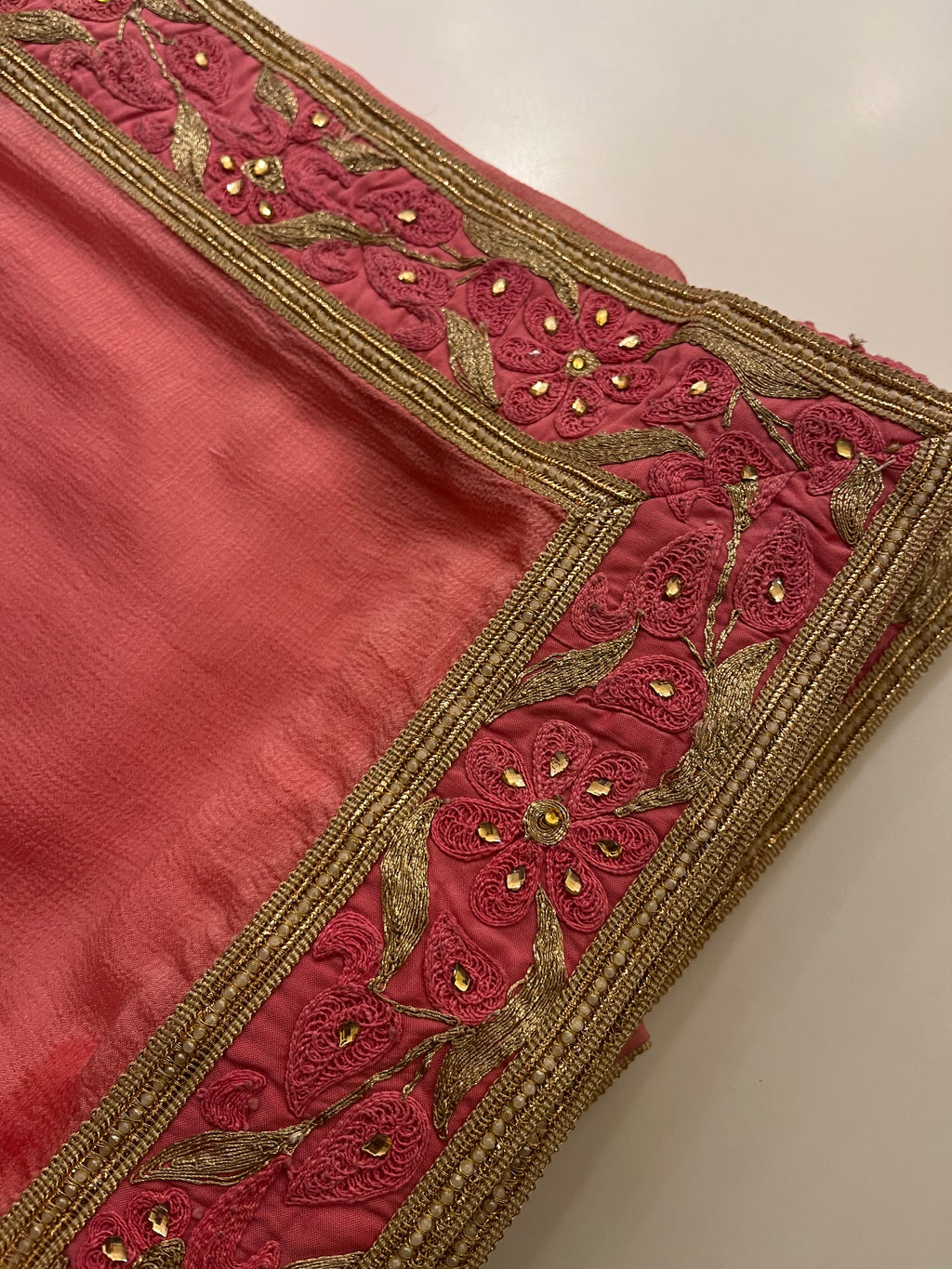 Strawberry Pink Saree