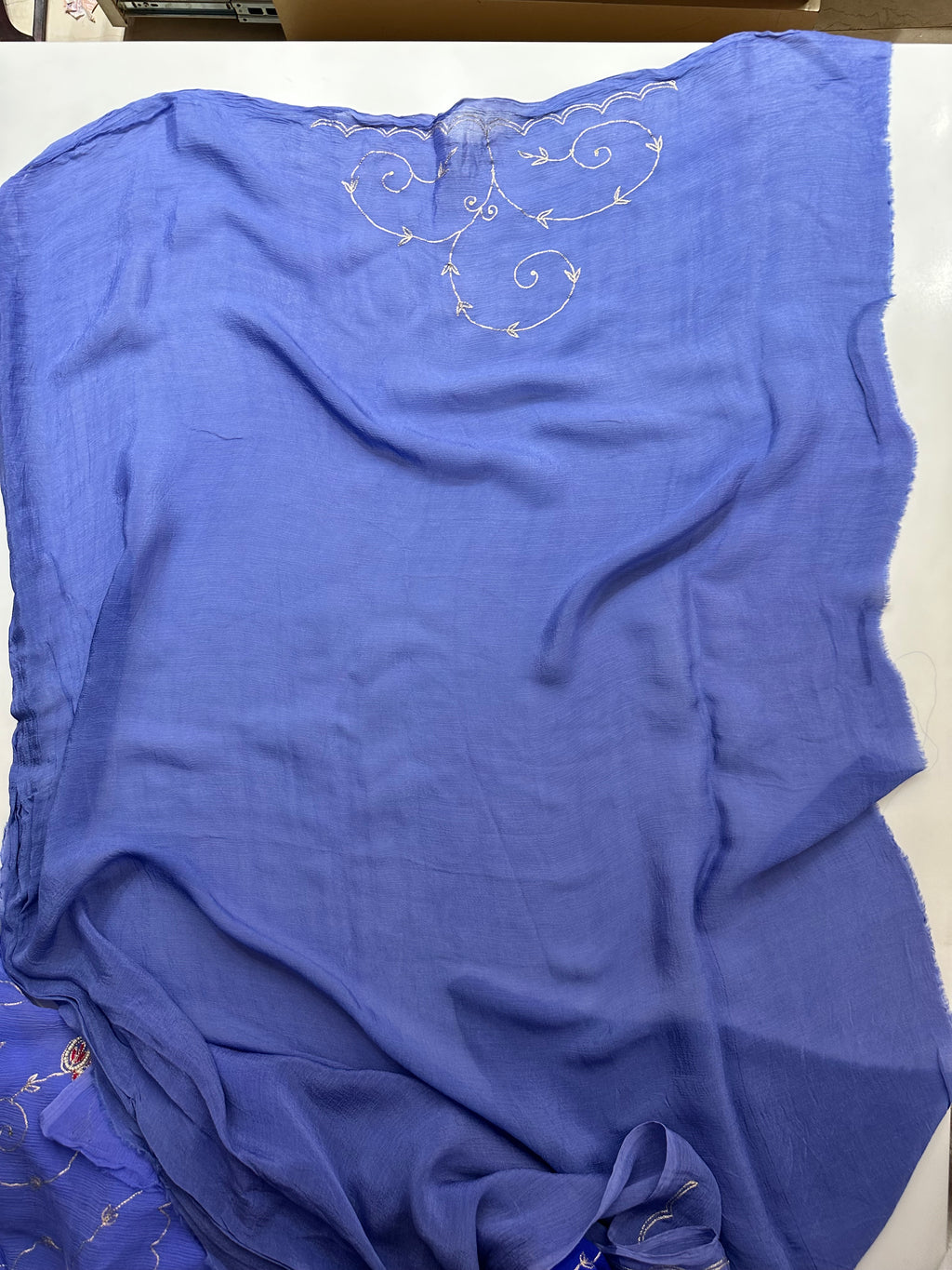 Pure Platinum Chiffon Regal saree