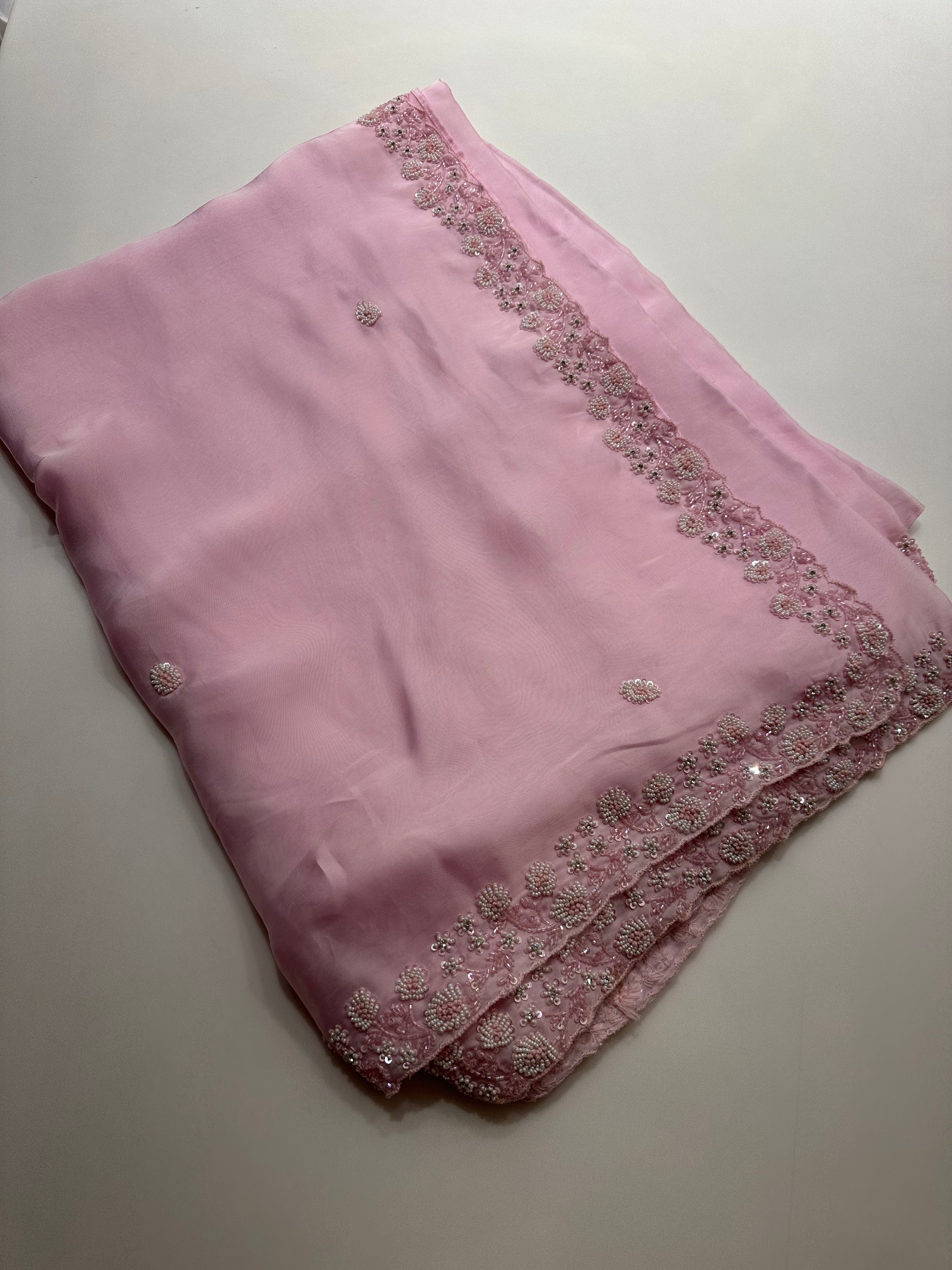 Luxe Satin Organza saree