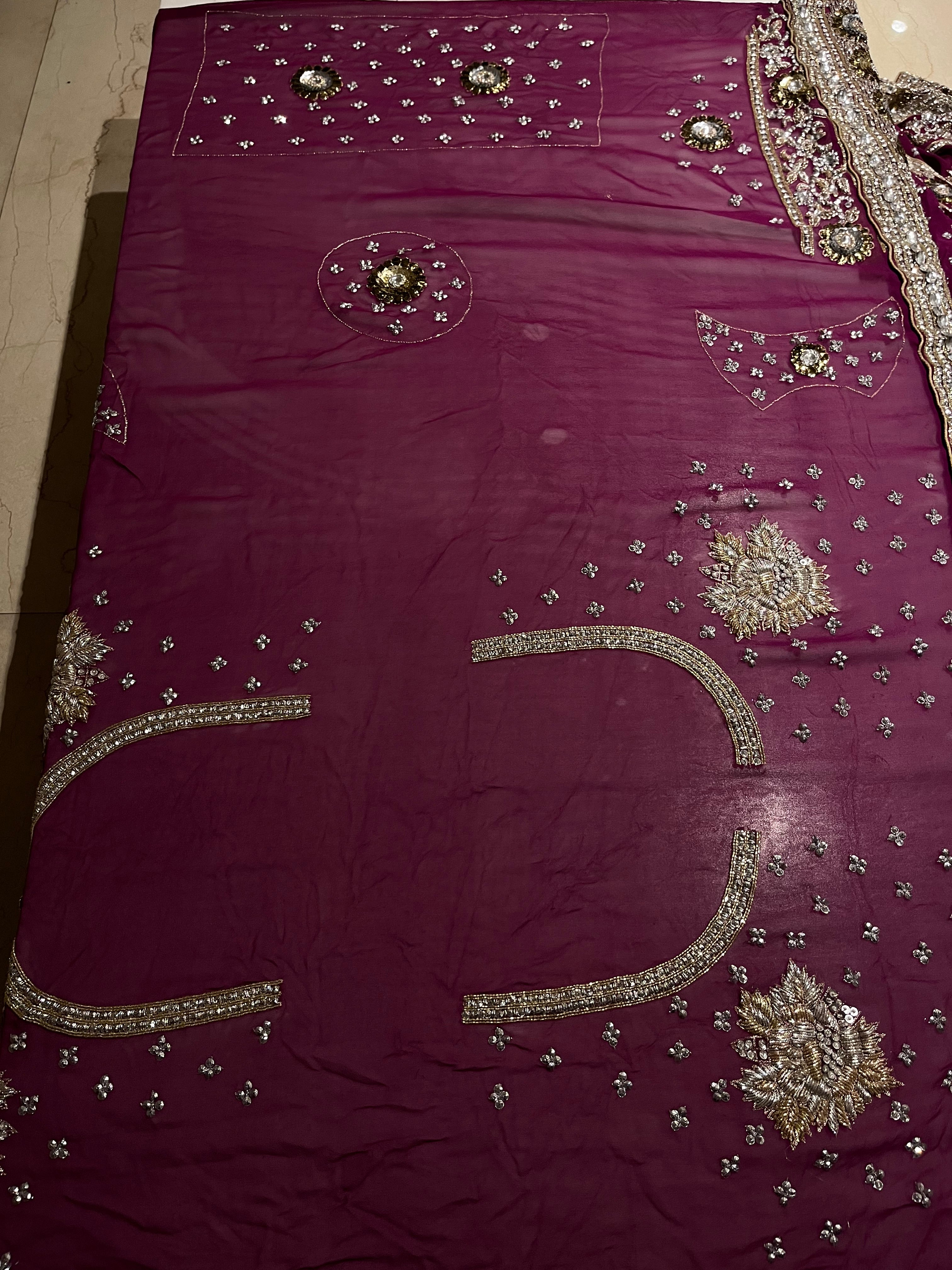 Plum Zardozi Lehenga Set