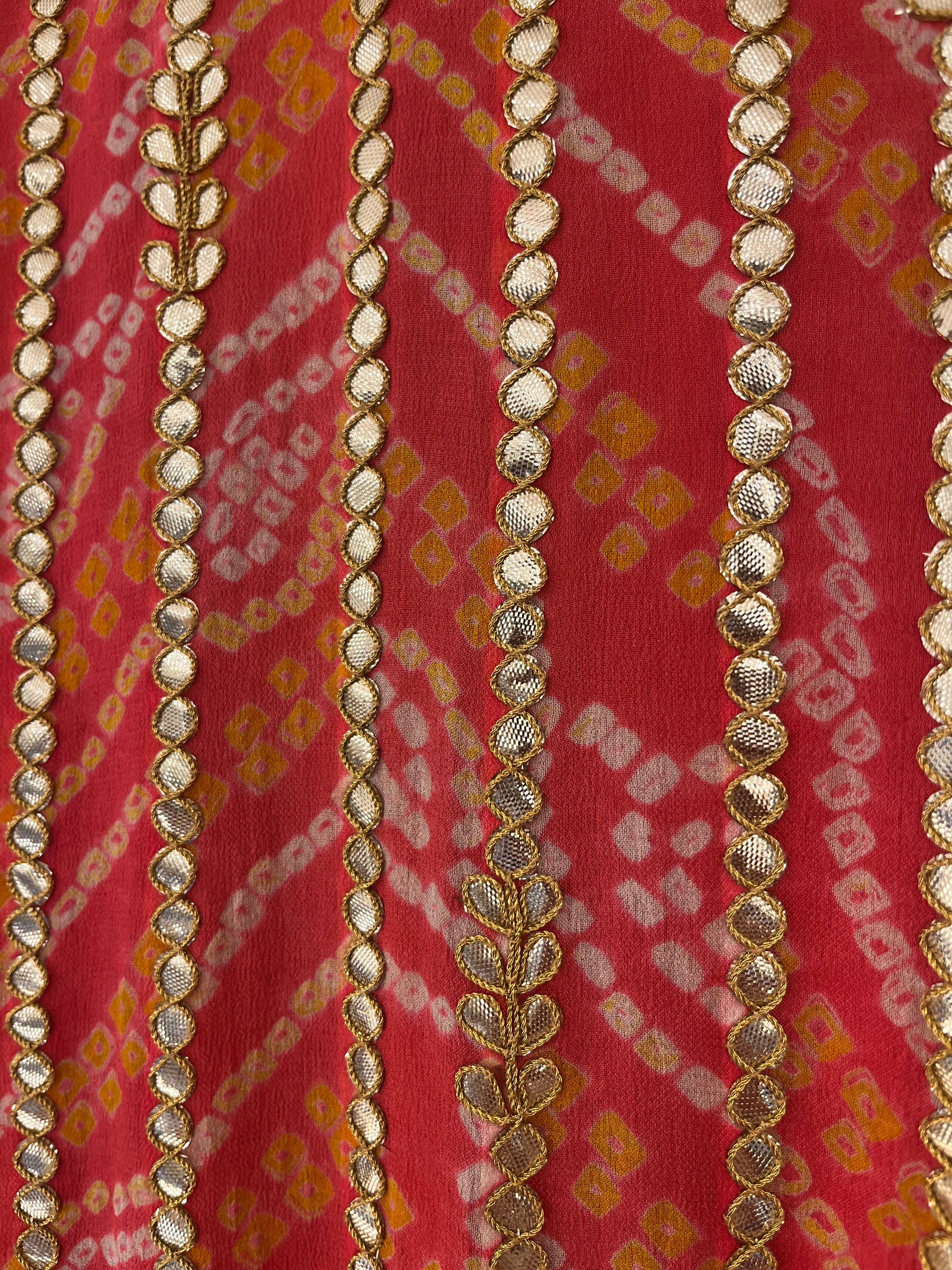 Orange Chinnon Suit