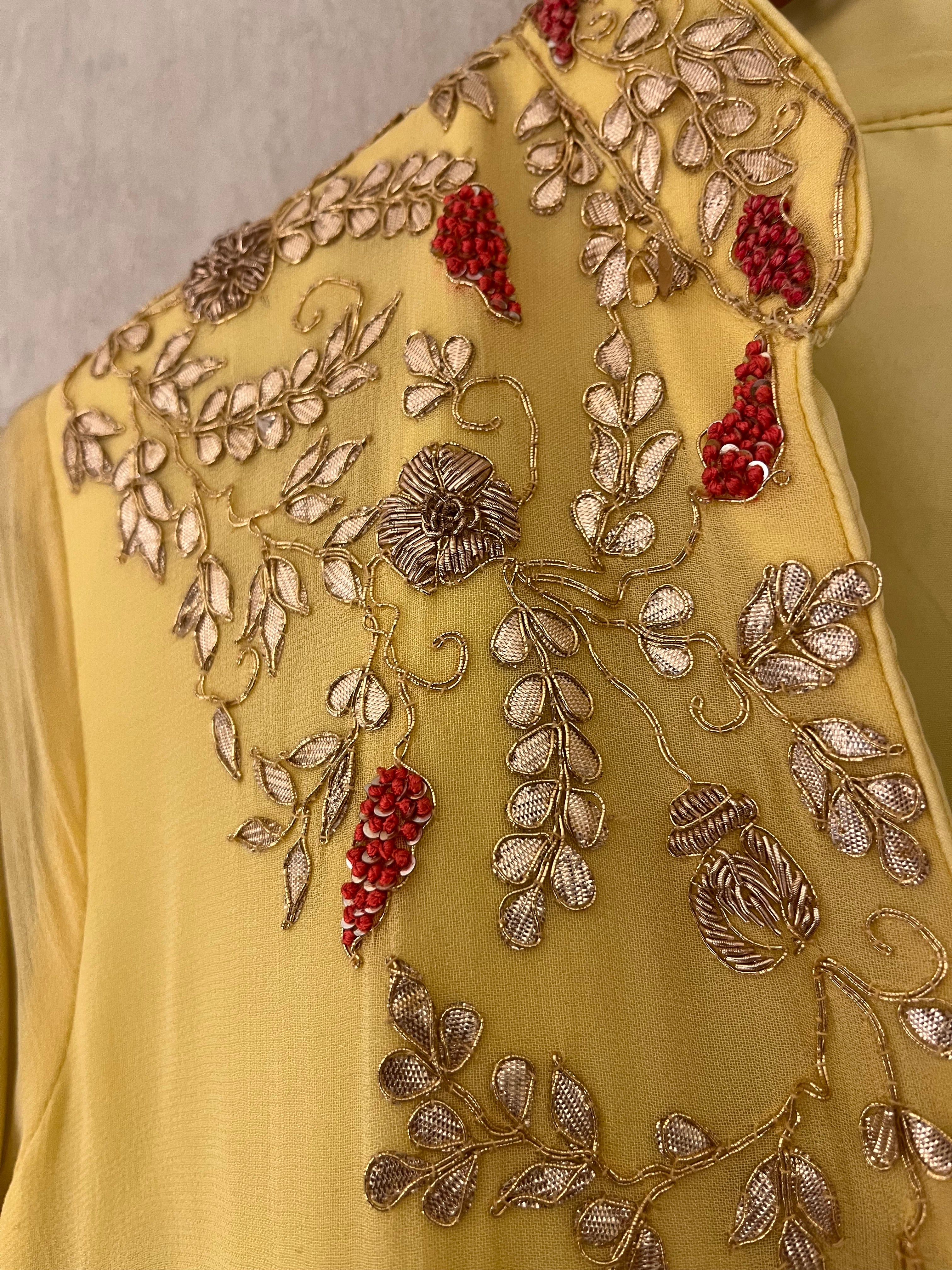 Lemon Yellow Anarkali
