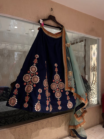 Navy Blue Traditional Lehenga set