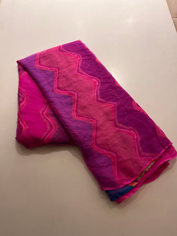 pure chiffon multi coloured saree