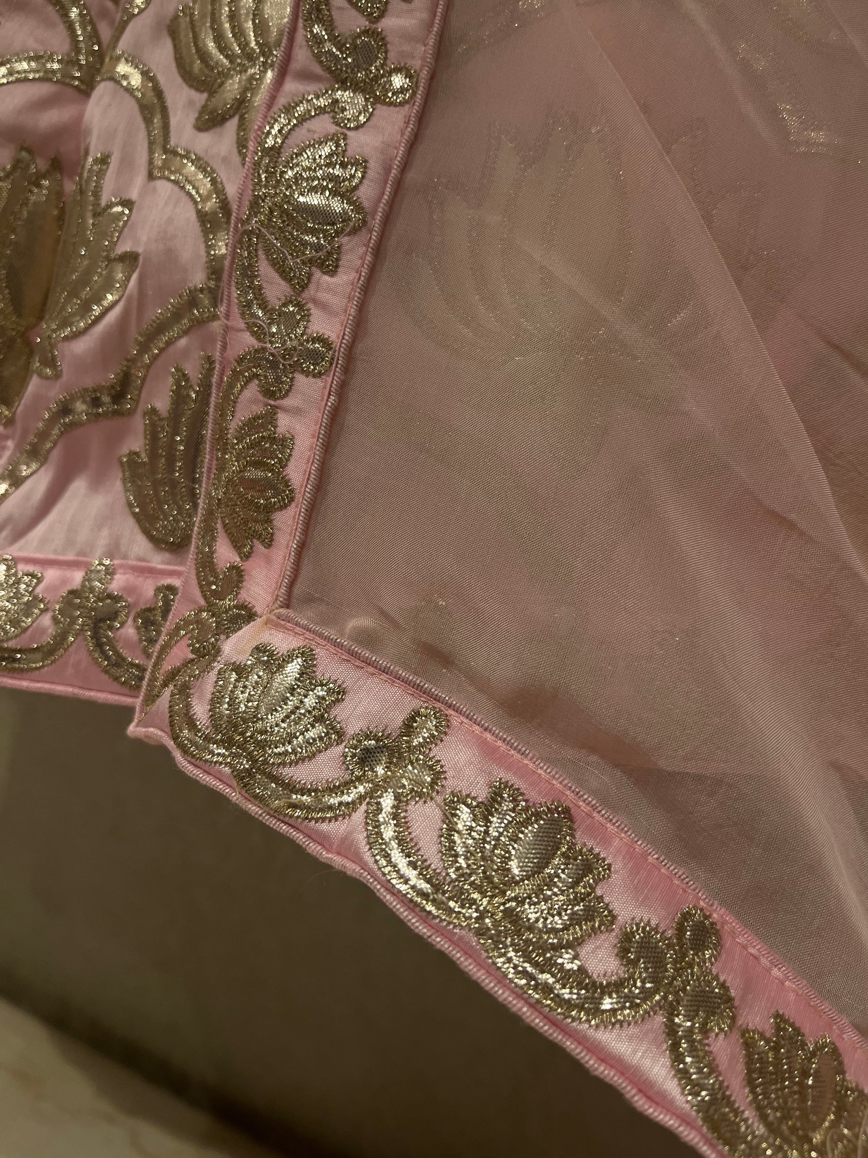 Pastel Pink Lotus Lehenga Set