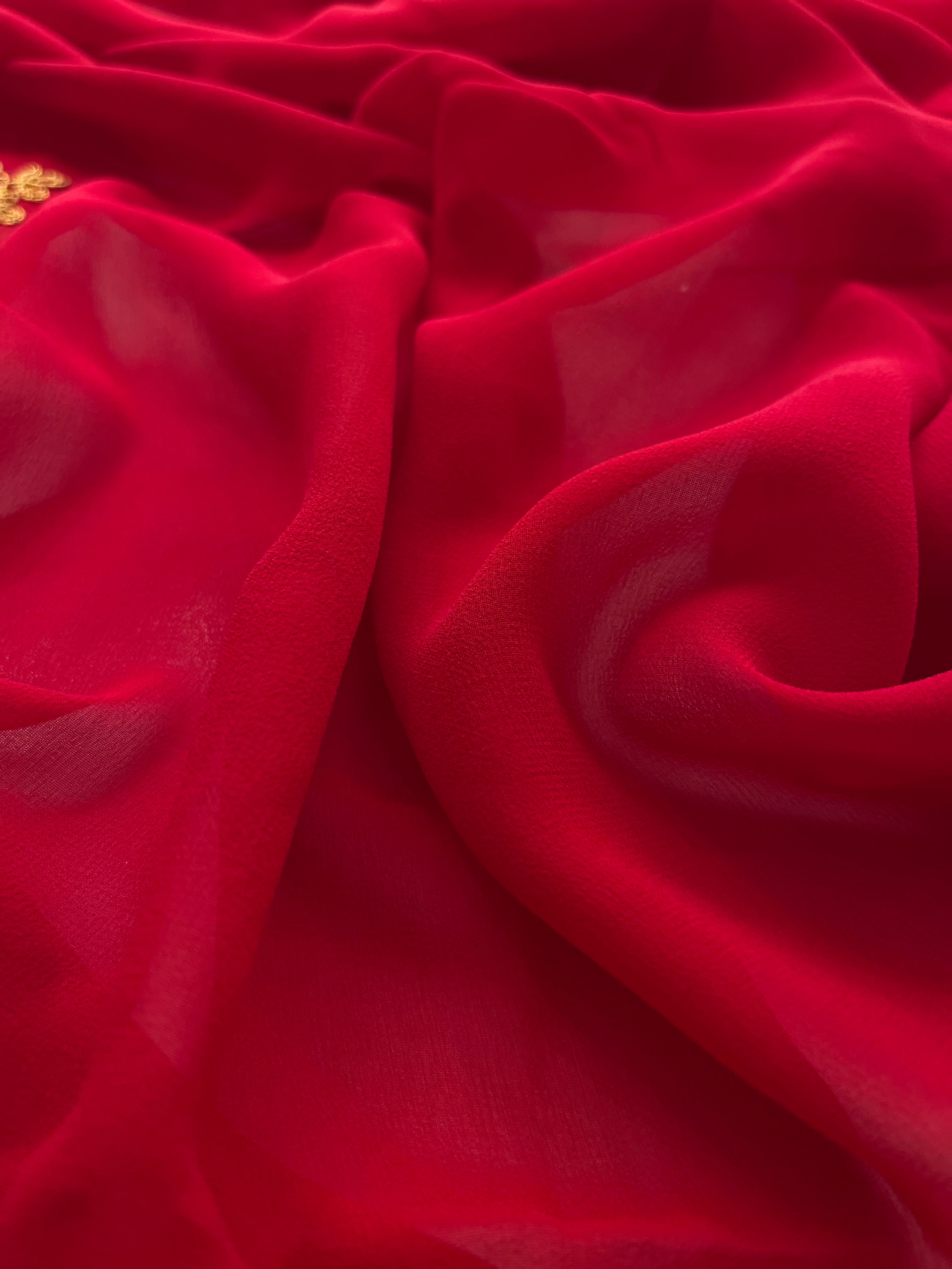 Sabya Red Saree