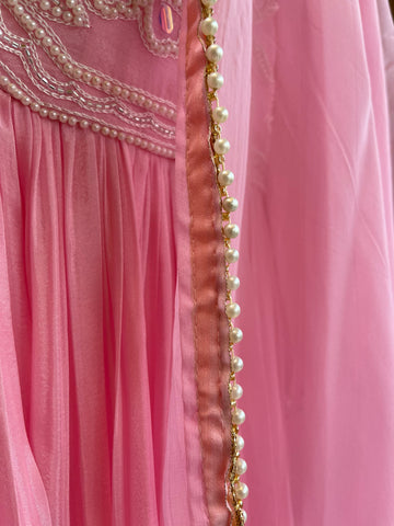 Rose Pink Ombré Anarkali Suit