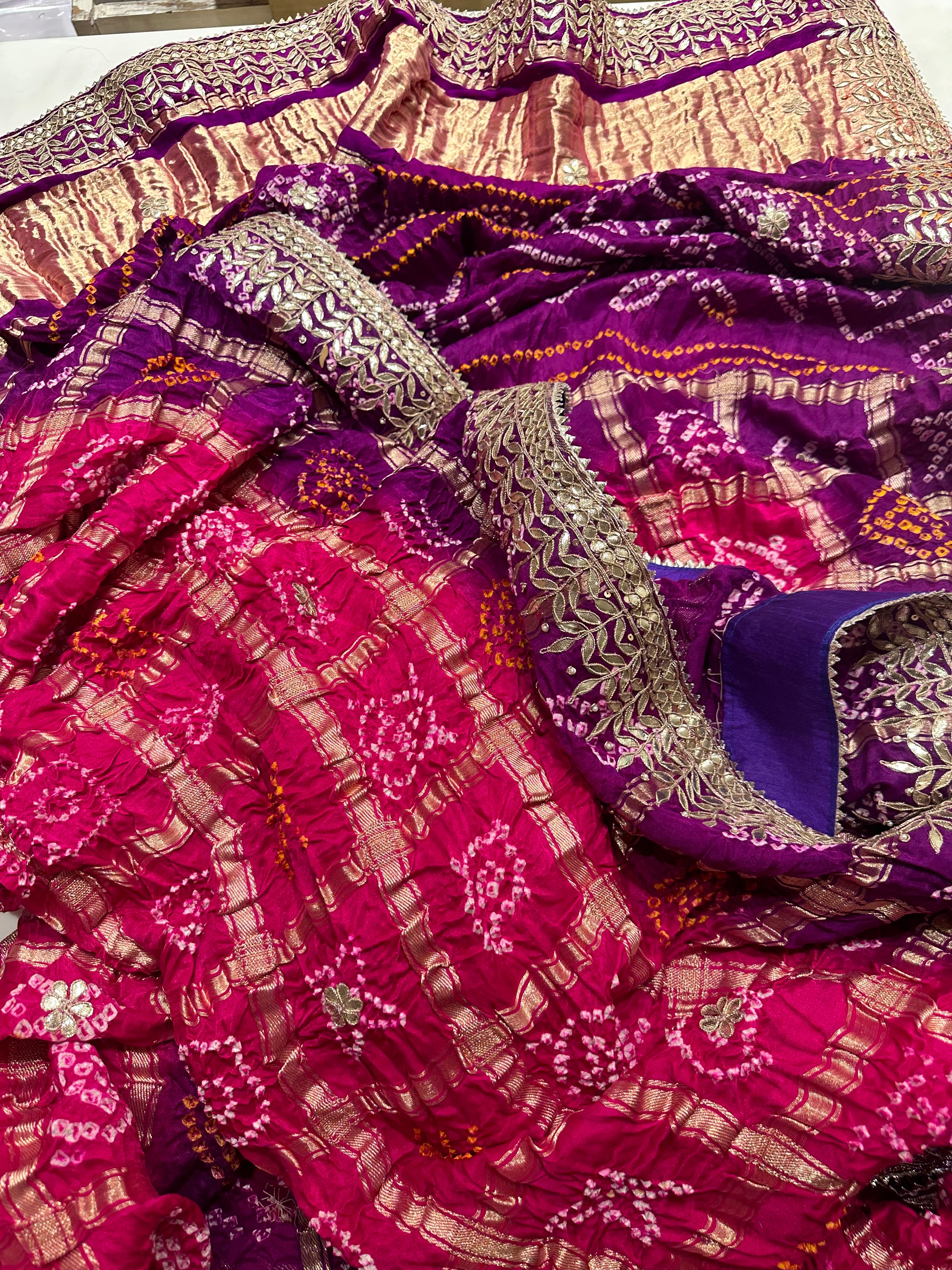 Gajji silk Gharchola saree