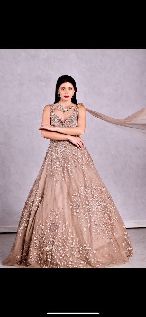 Champagne Sequin gowns