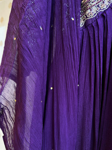 Violet Anarkali Set