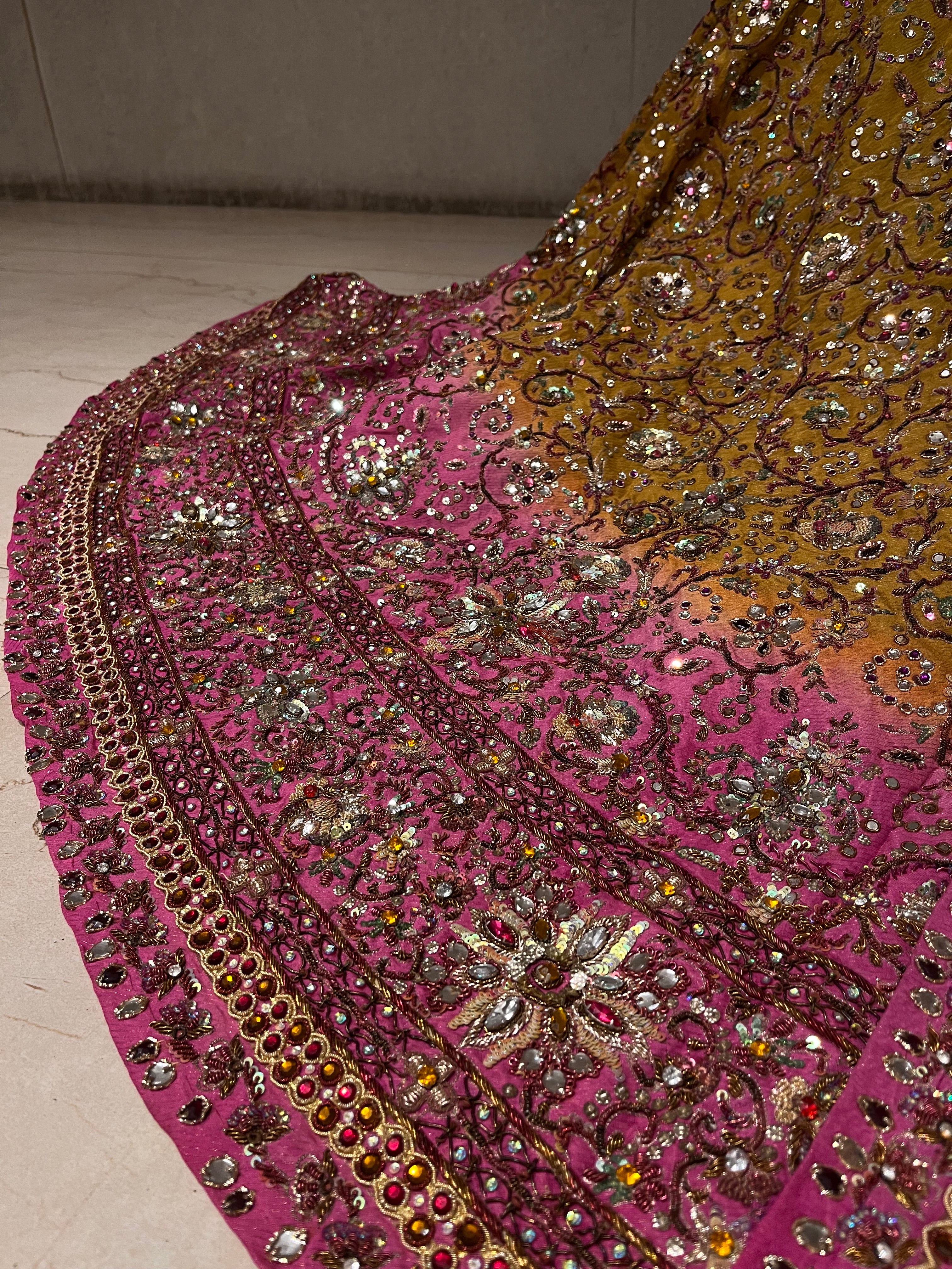 Bridal Heavy Zardozi Lehenga Set