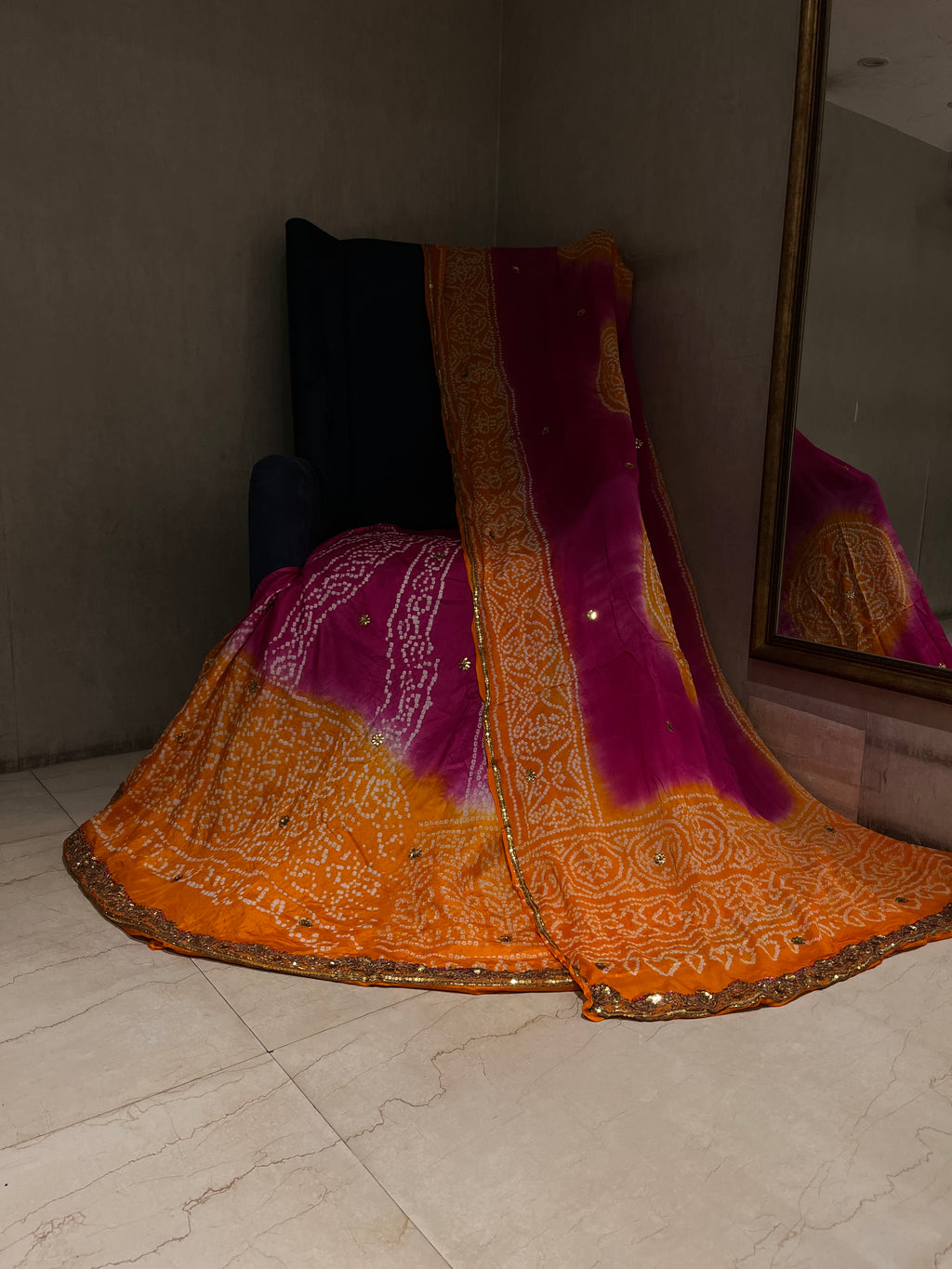 Traditional Bandej Lehenga Set