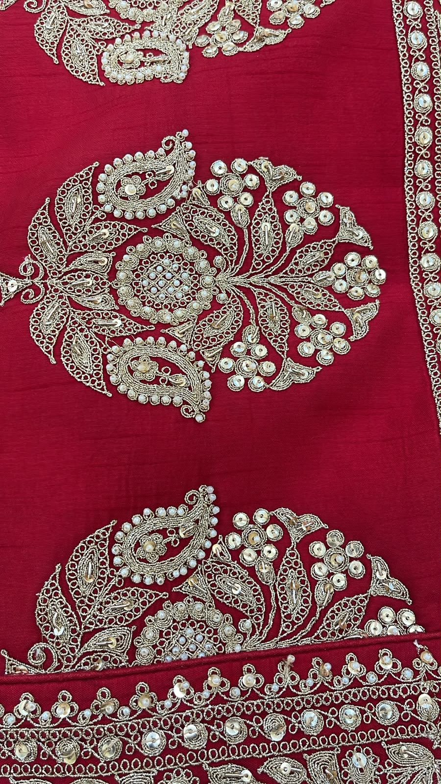 Red sabhya saree