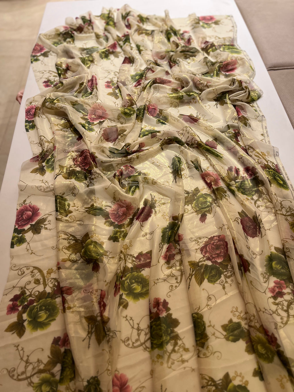 Pure Chiffon Glam Floral saree