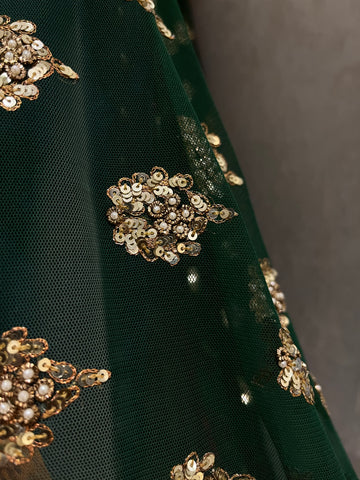 Net & Brocade Traditional Lehenga