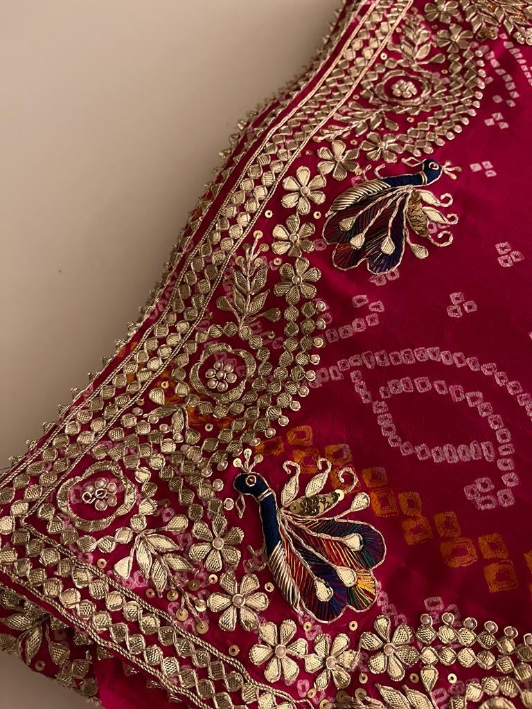 Bandhani Pure georgette saree