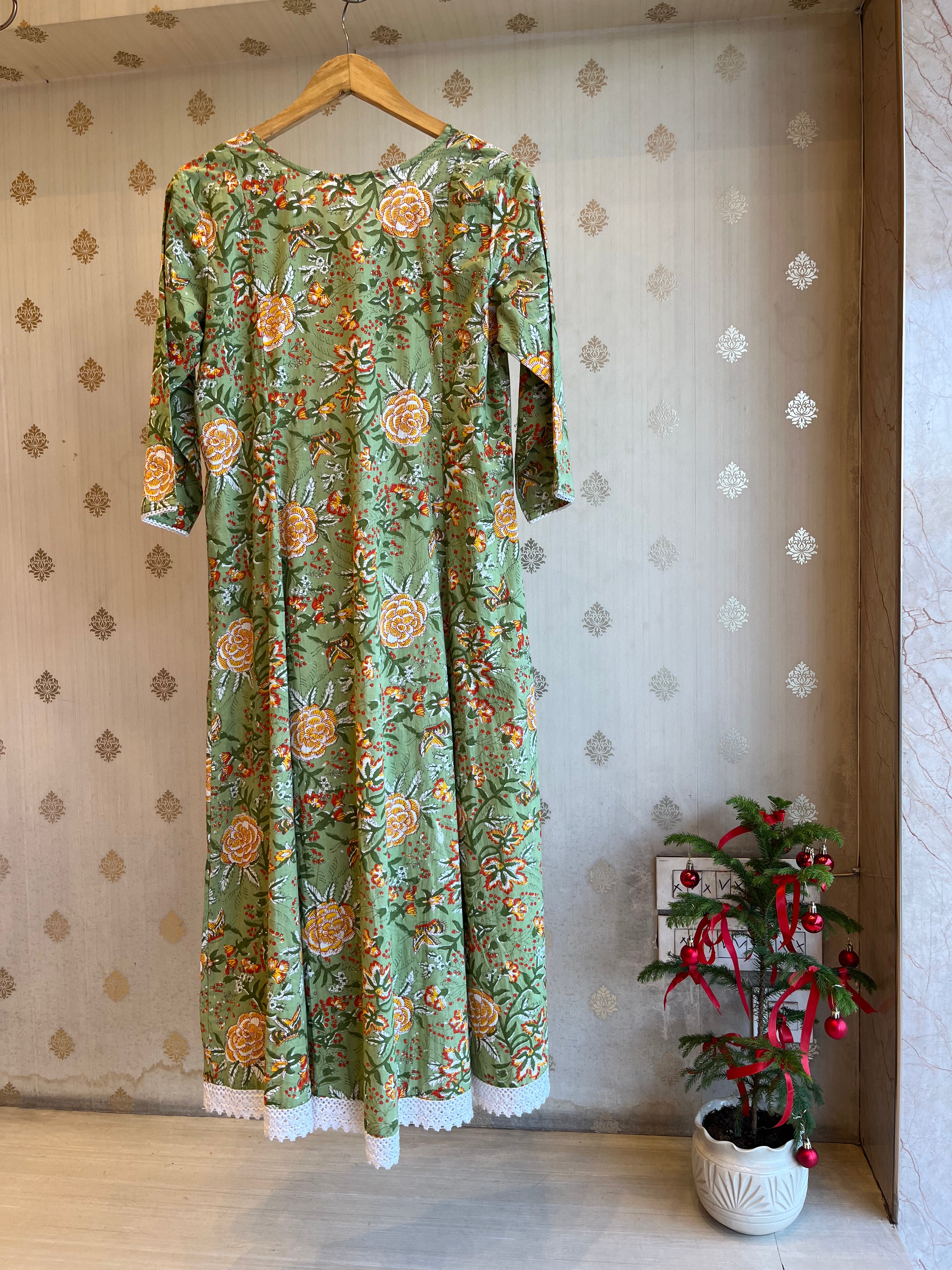 Summer Green Cotton kurti