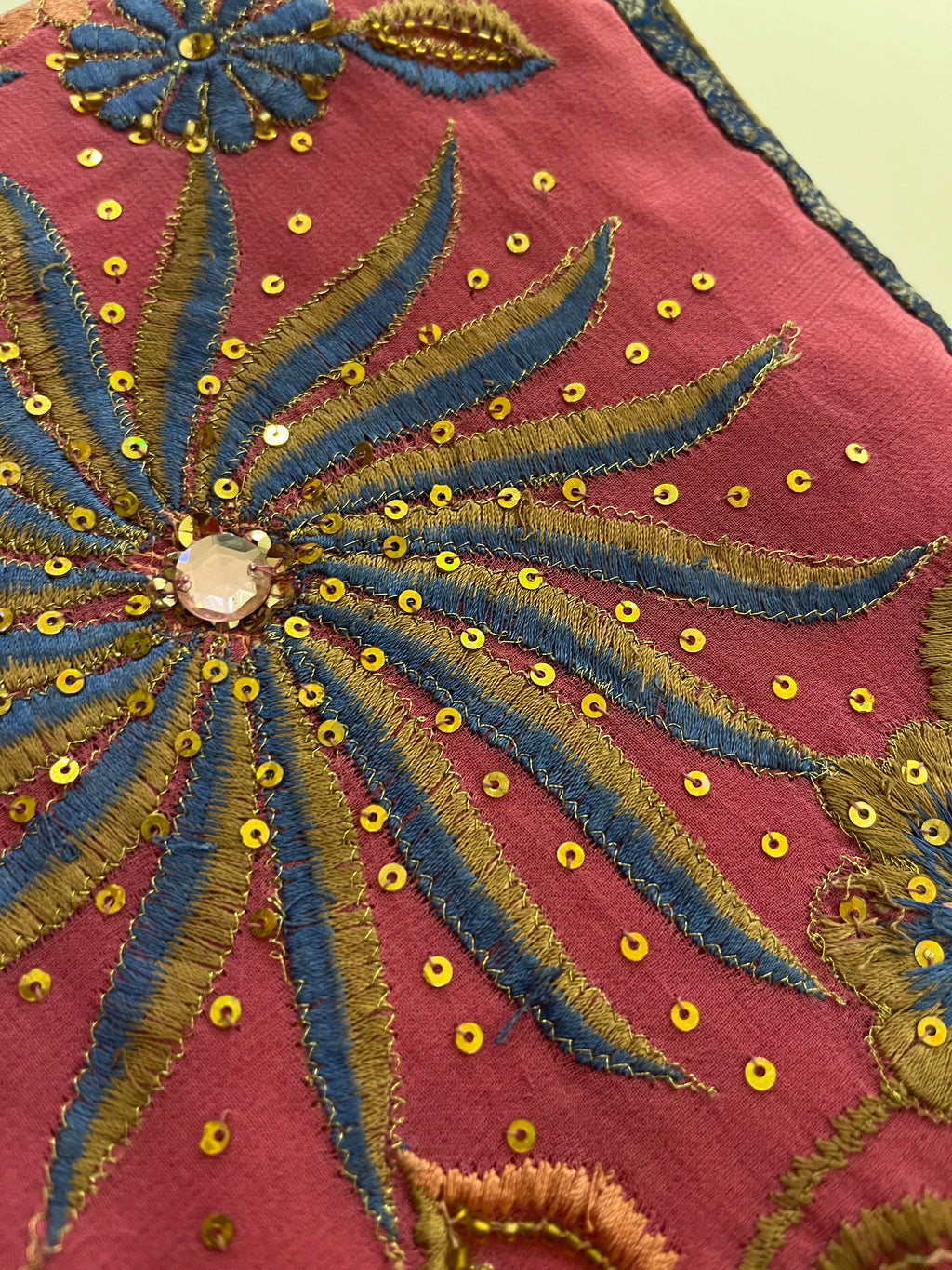 Pink Flora Georgette Saree