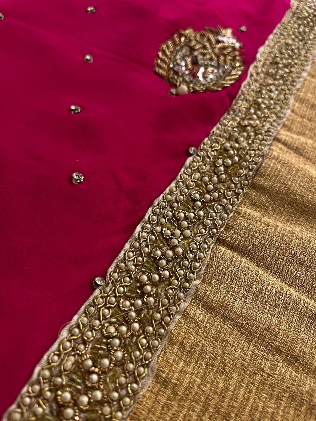 Magenta Ombré Saree