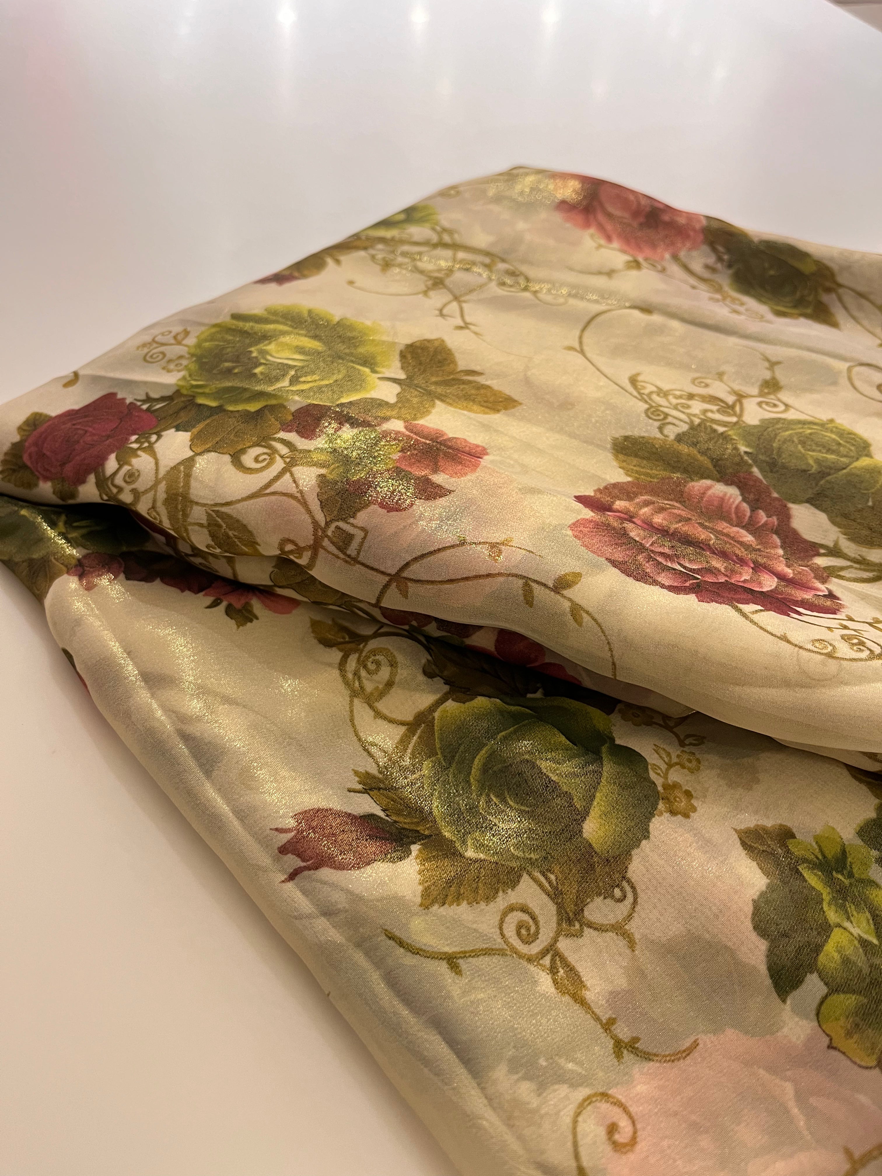 Pure Chiffon Glam Floral saree