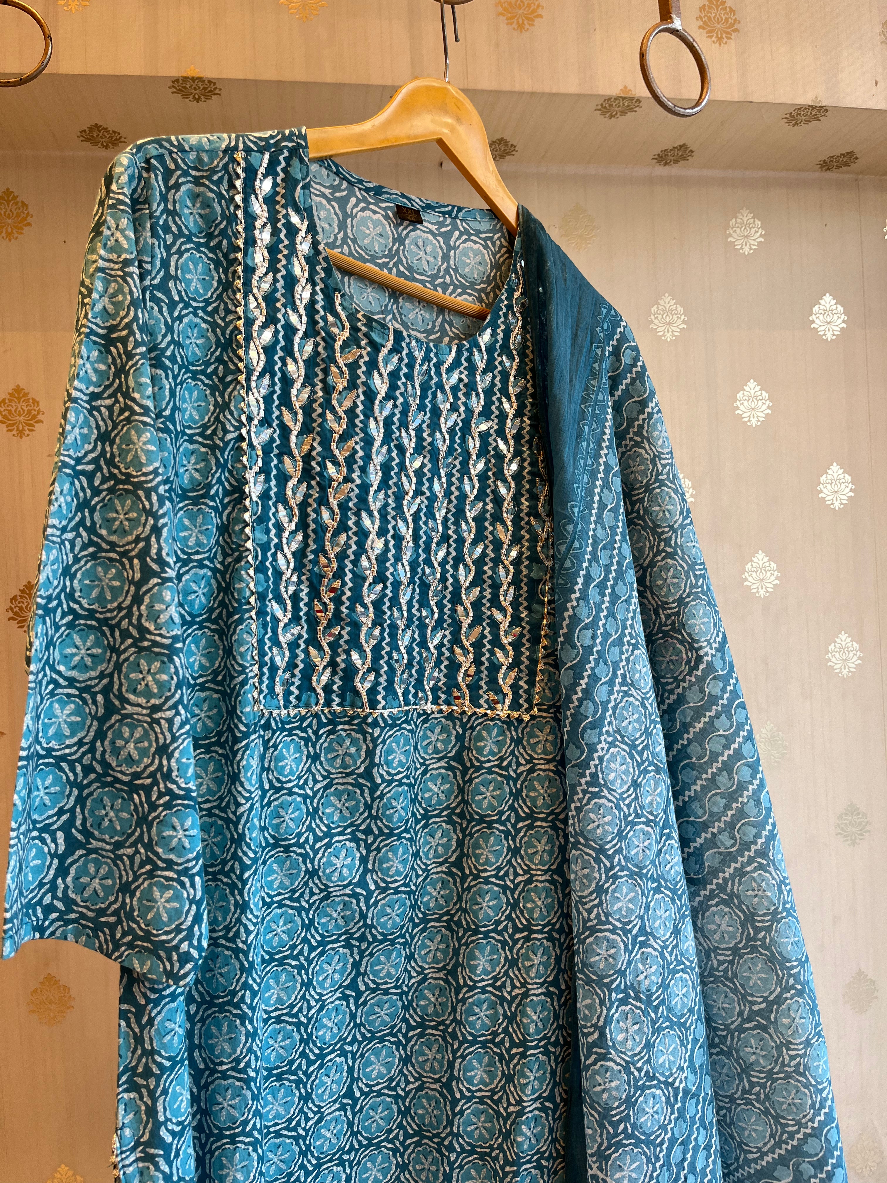 Hues of Blue Kurti and Dupatta