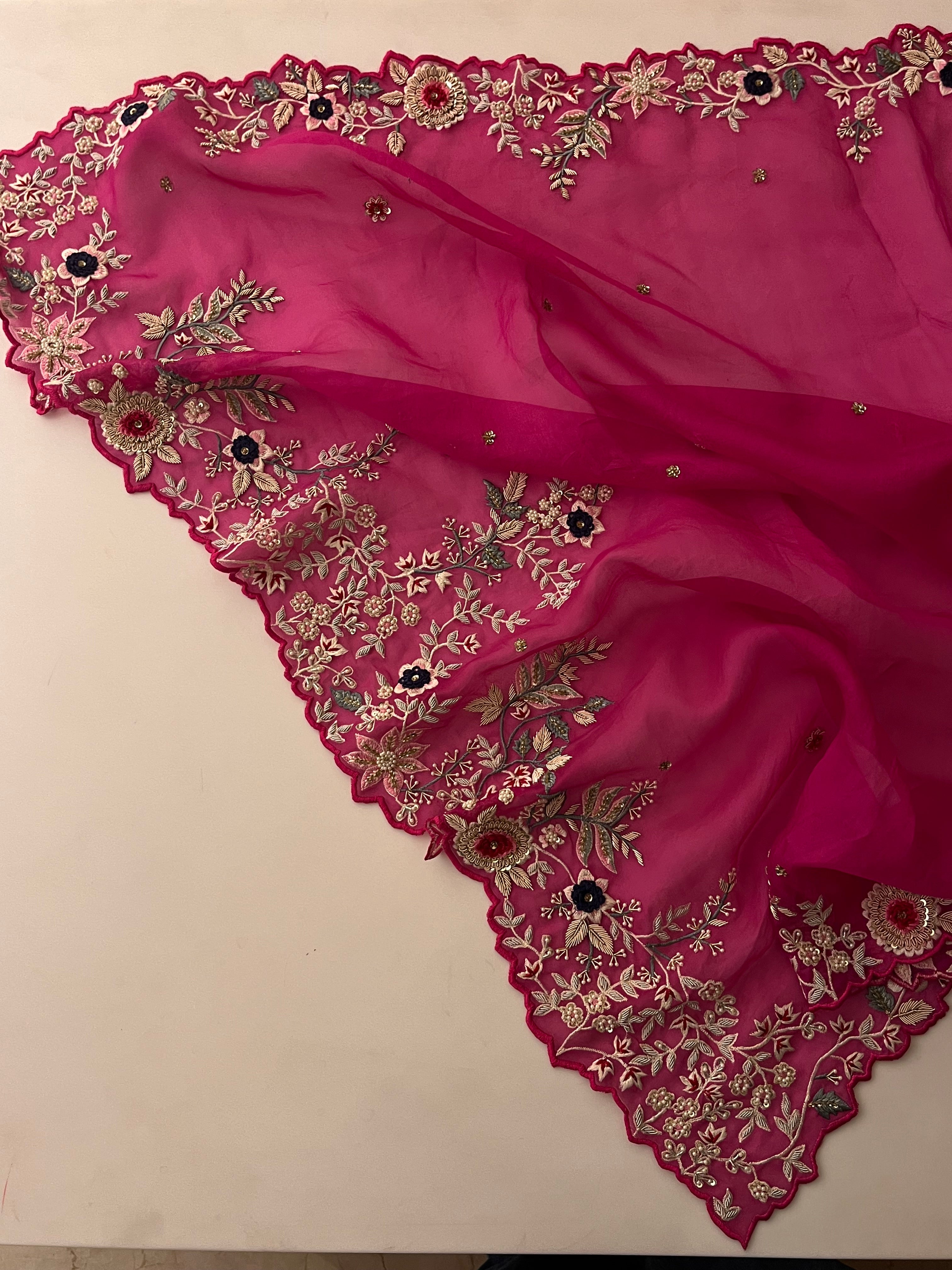 Exclusive Raani Organza saree