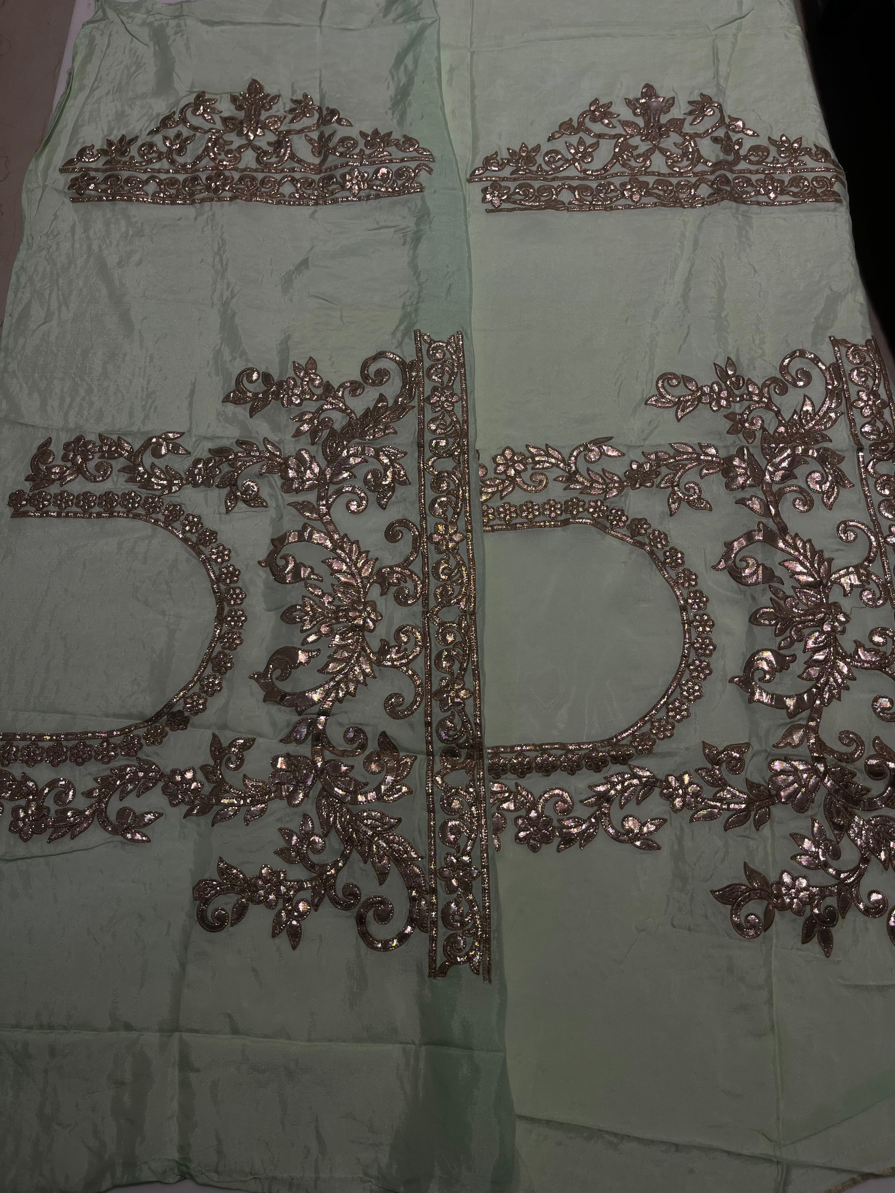 Elaichi Green lotus Lehenga Set