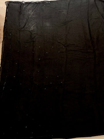 Black Chiffon Sequins saree