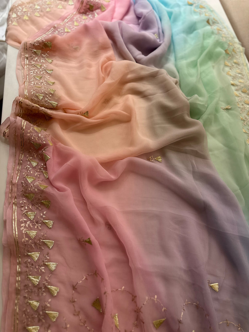 Satrangi Gotapatti saree