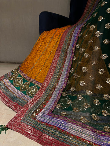 Net & Brocade Traditional Lehenga