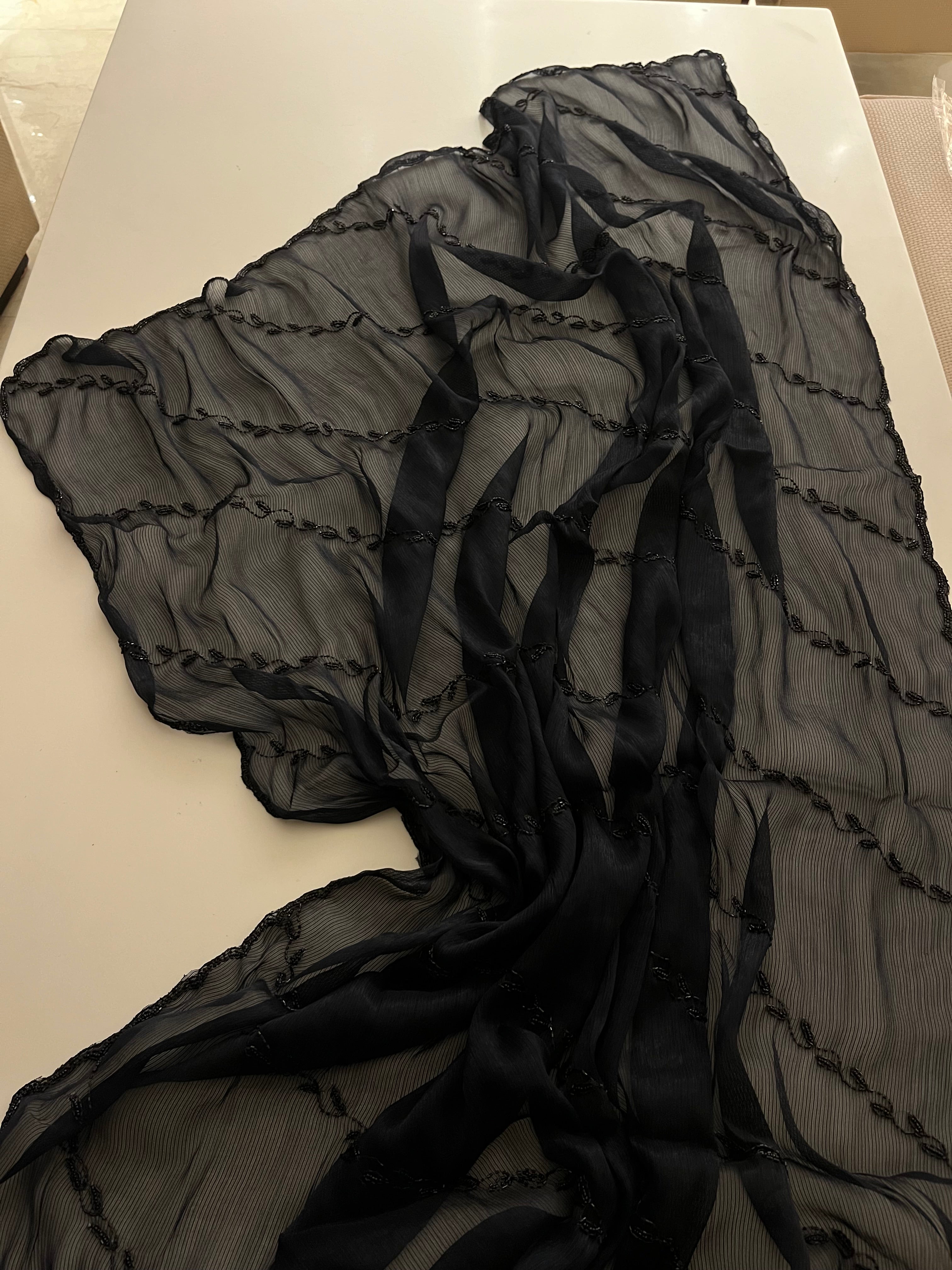 Deep Black Cocktail Saree