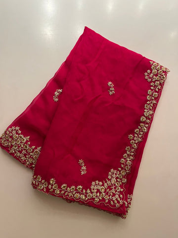 Raani pure Organza Saree