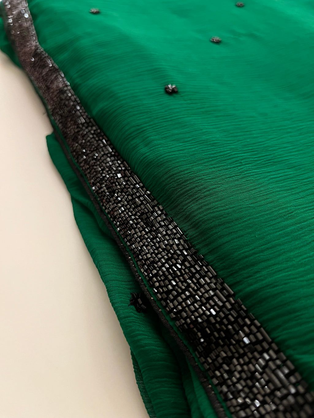 forest green Cocktail saree