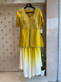 Mustard Yellow kothi and Skirt set