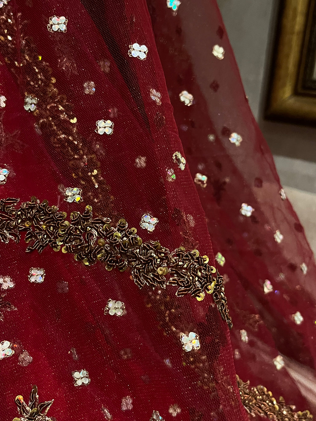 Traditional Net Lehenga Set