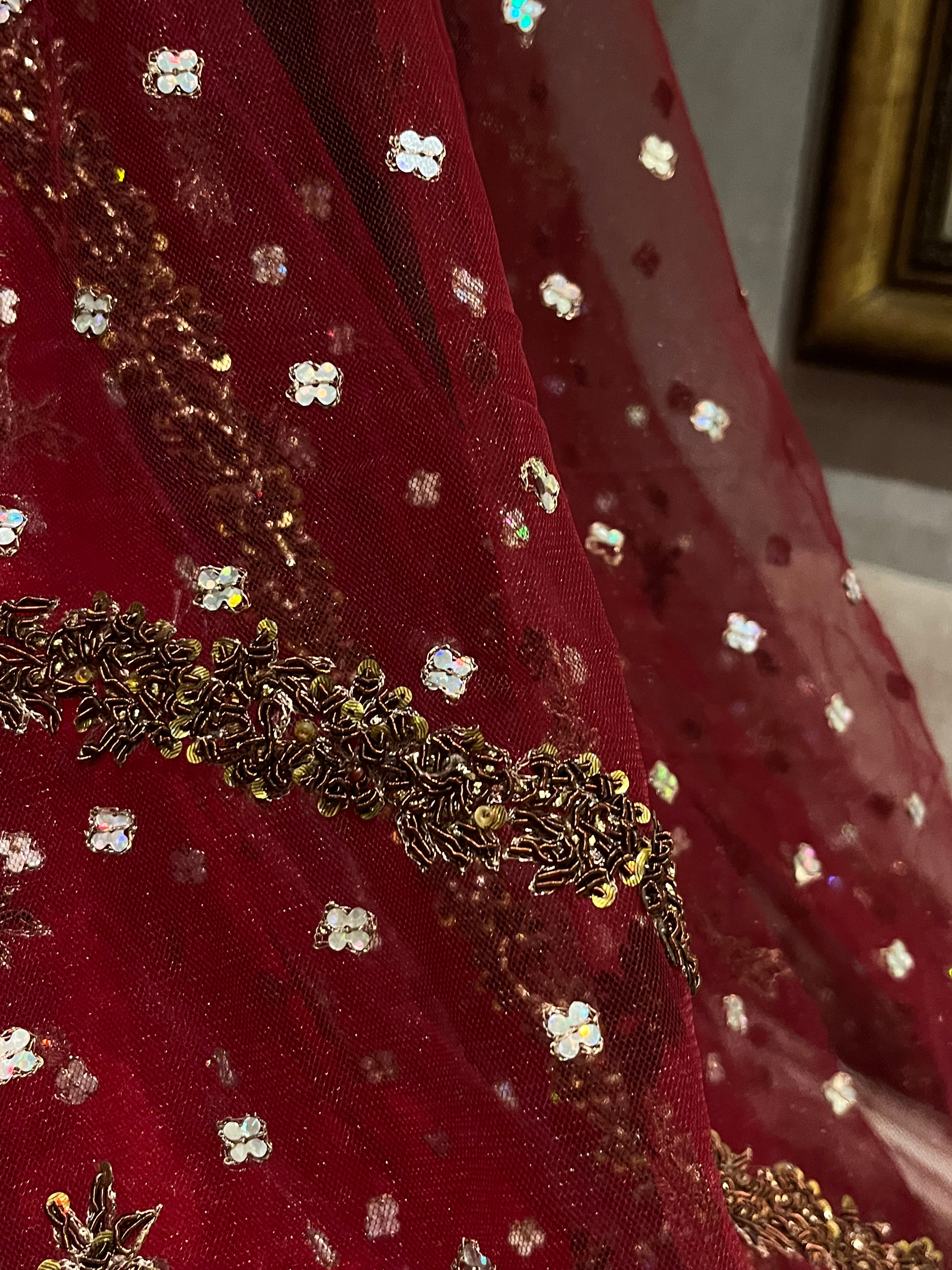 Traditional Net Lehenga Set