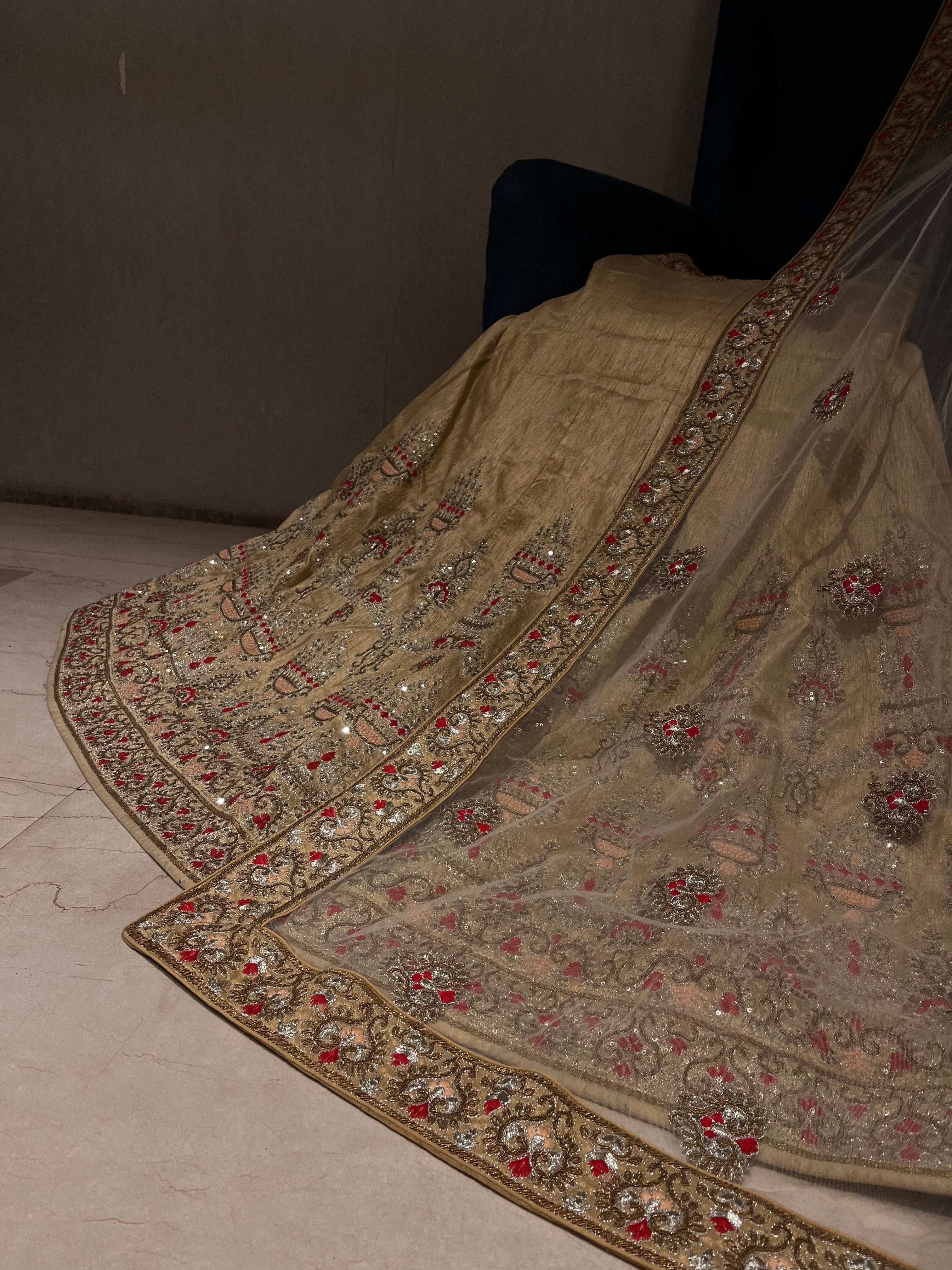 Golden Beige Lehenga set