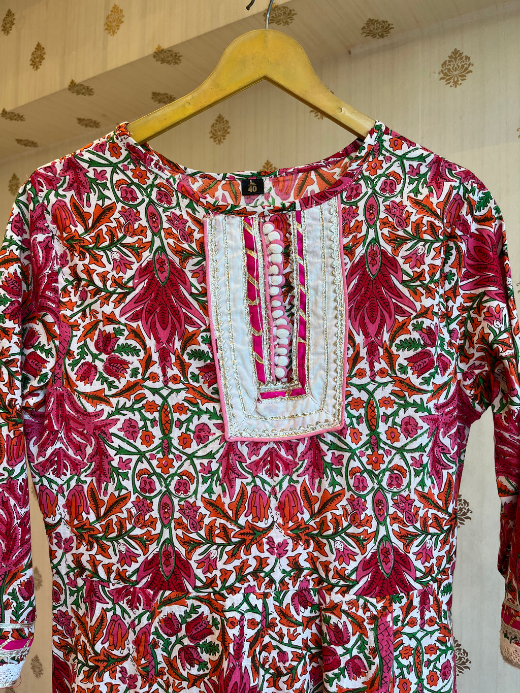 Pink Floral Kurti