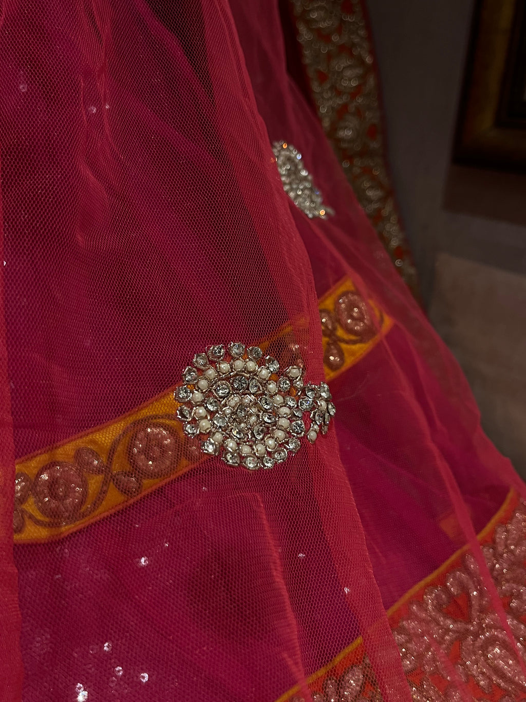 Raani Pink sequins lehenga set