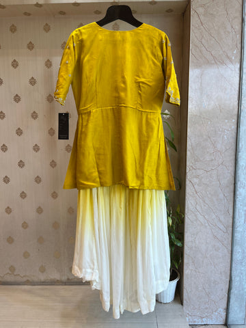 Mustard Yellow kothi and Skirt set