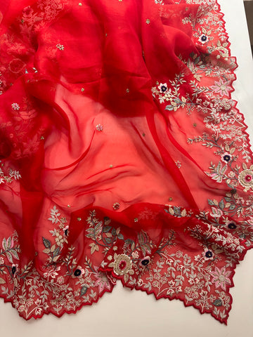 Red Exclusive Pure Organza