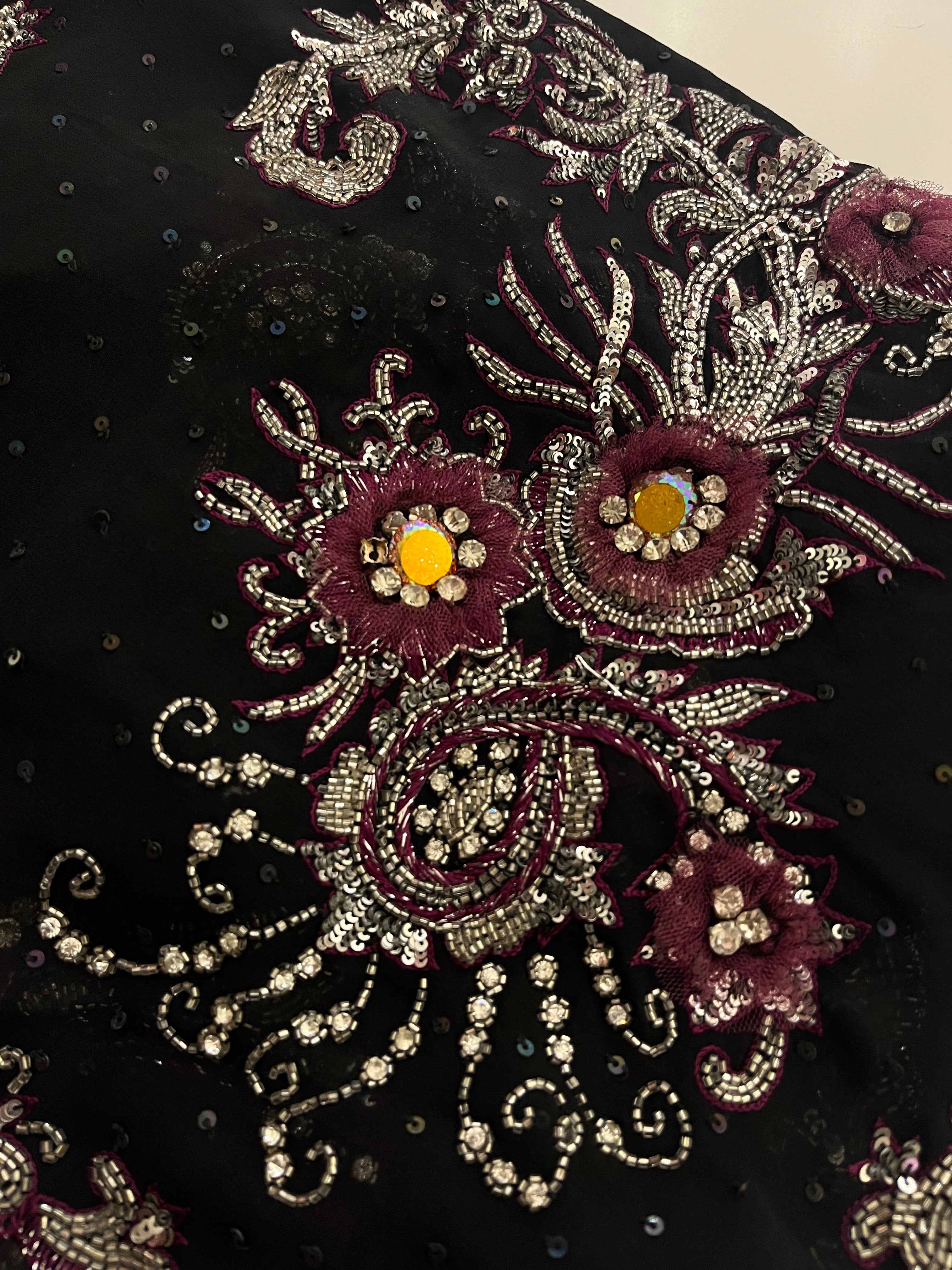 Black Cocktail Saree