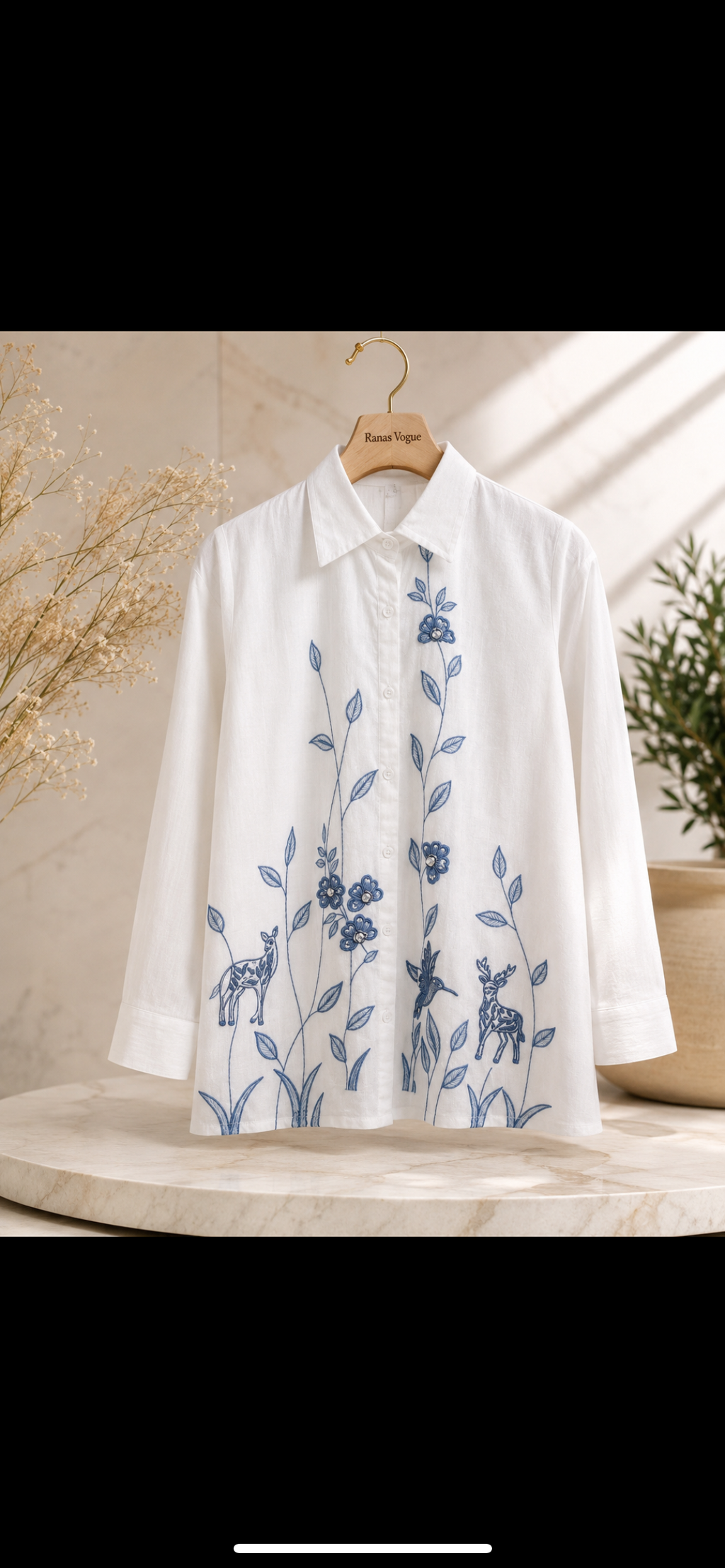 Printed cotton top