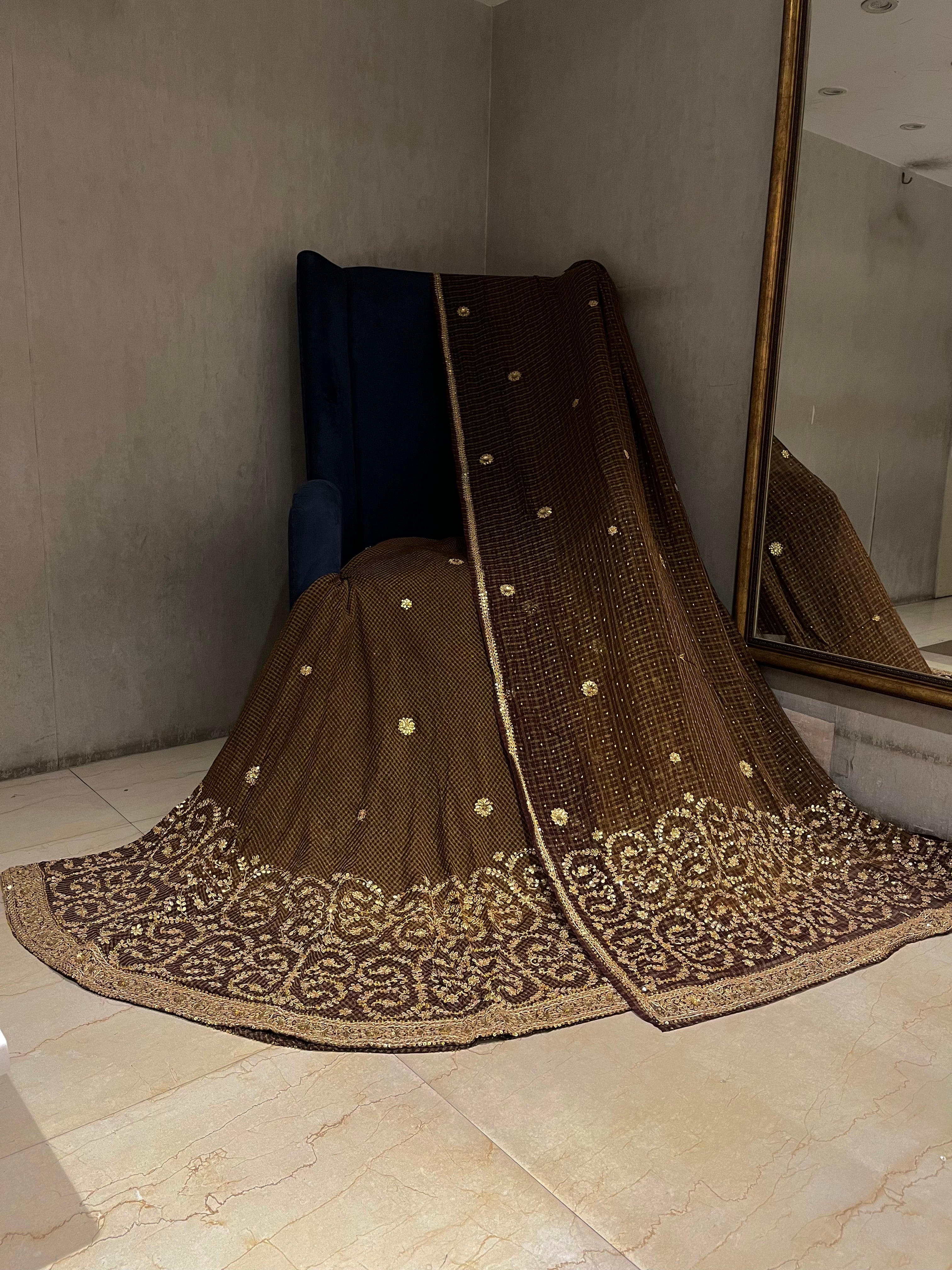 Coffee Brown Lehenga Set