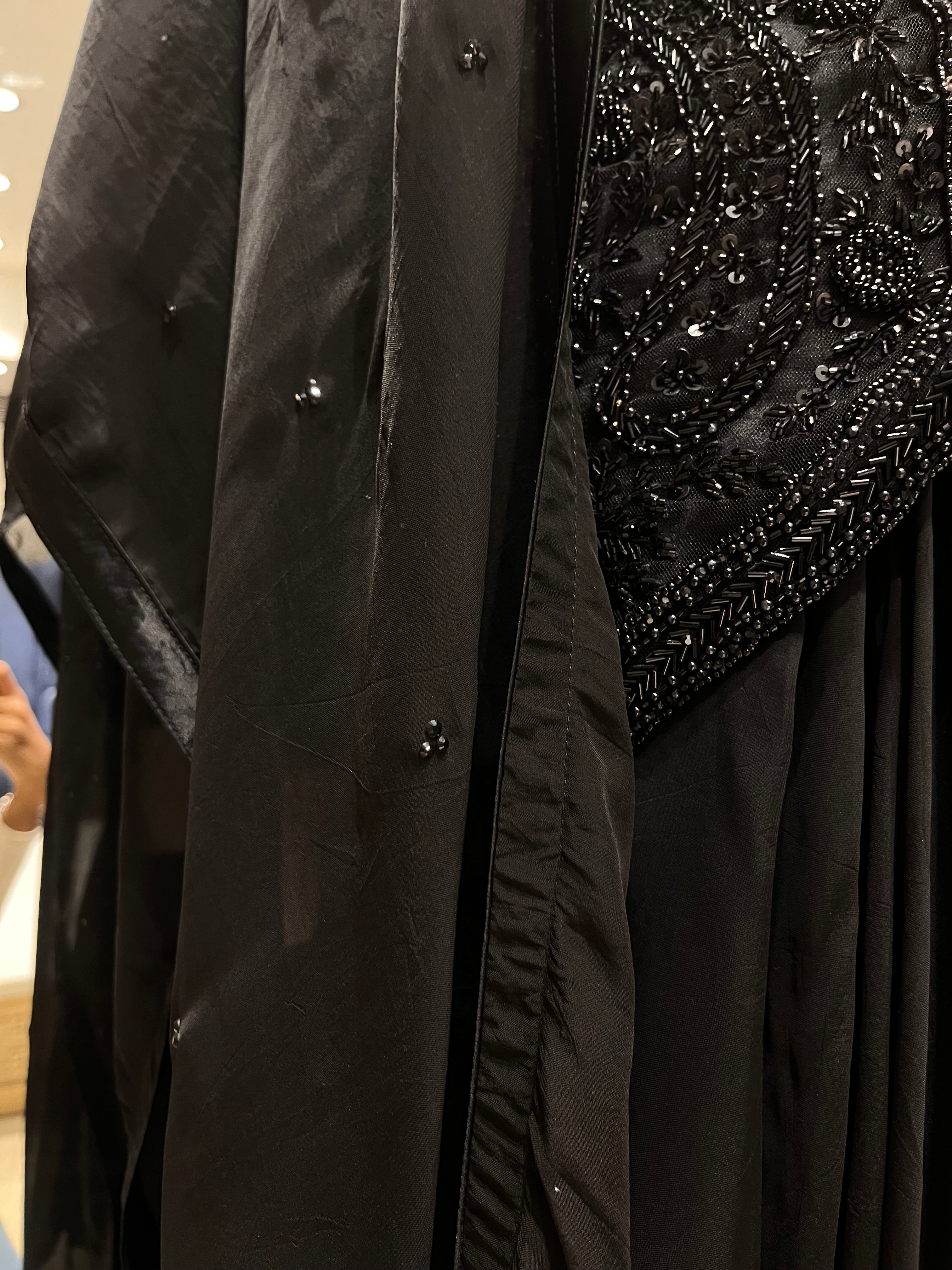 Glamours Deep Black indo-western set